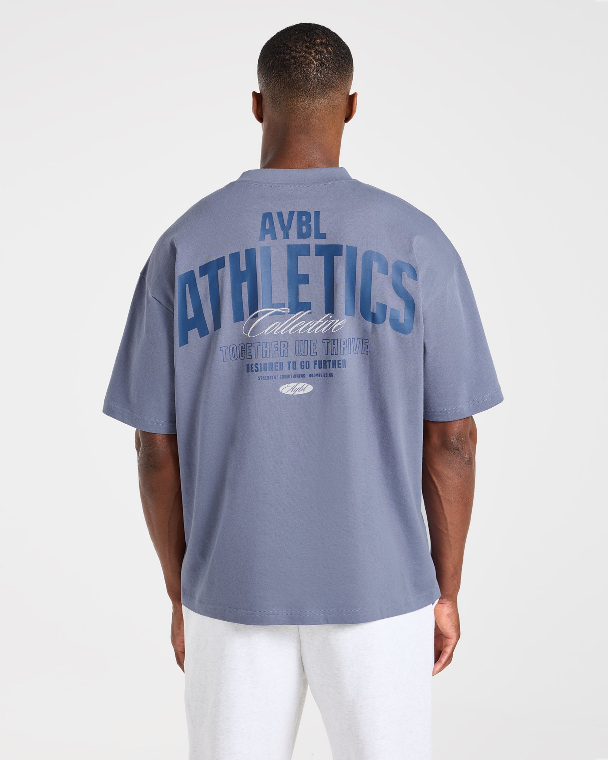 Script Collective Oversized T Shirt - Titanium Blue