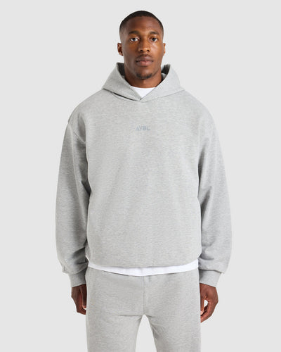 Craft Oversized Hoodie - Mid Marl Grey