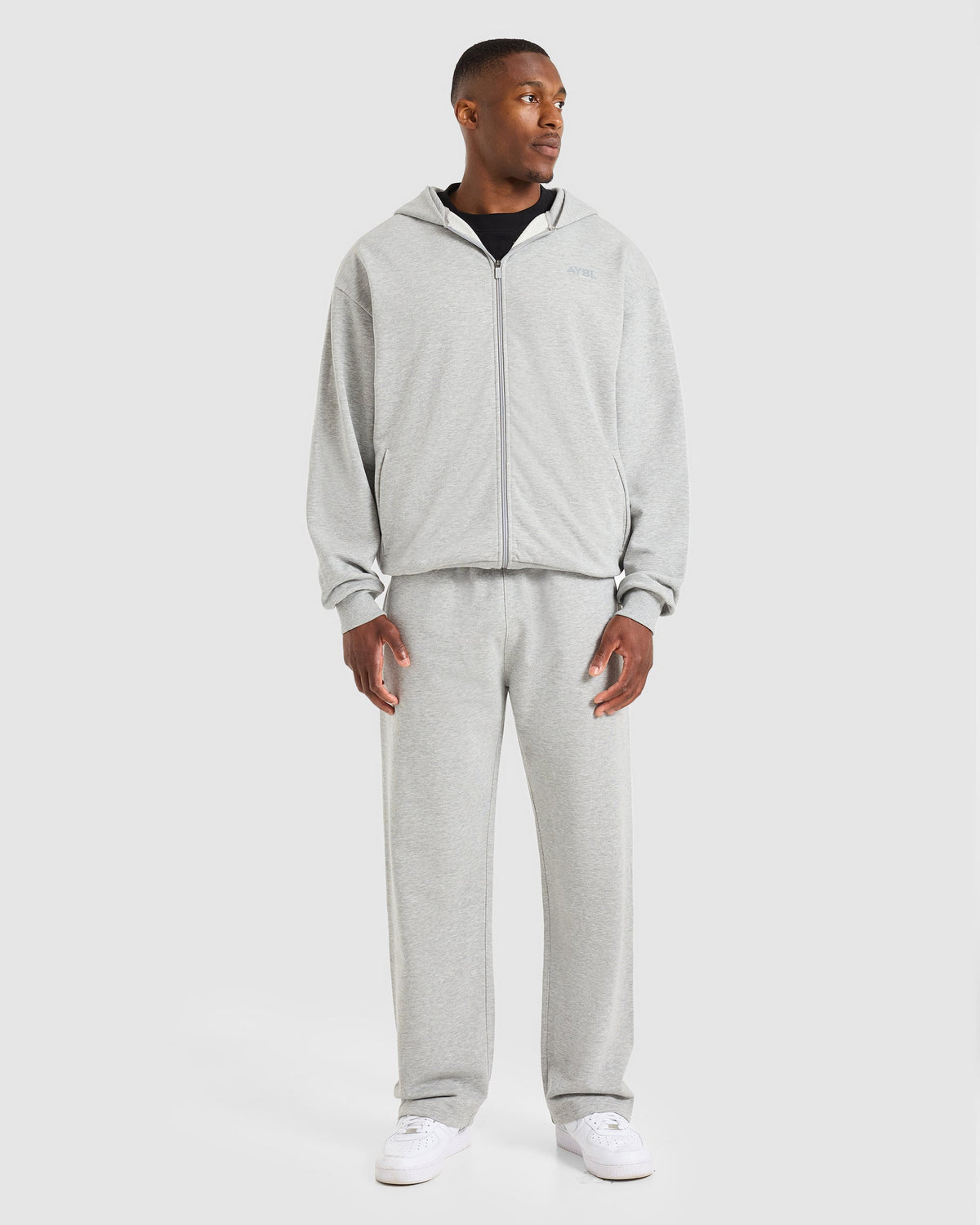 Craft Oversized Straight Leg Joggers - Mid Marl Grey