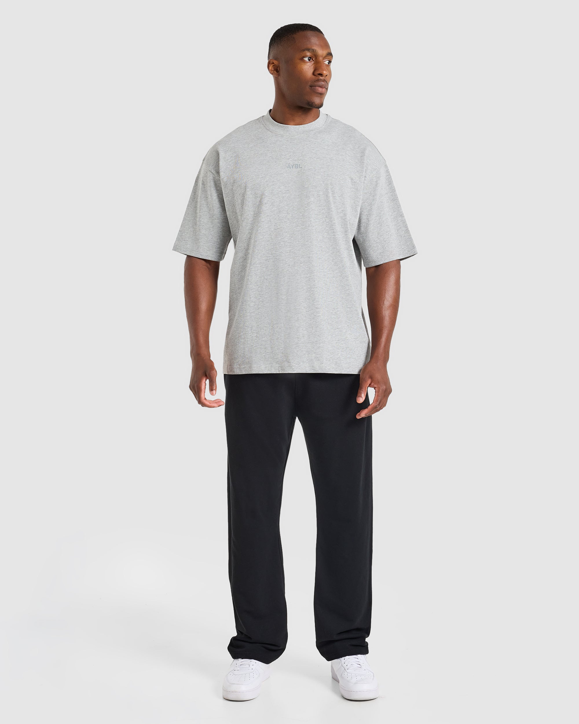 Craft Oversized T Shirt - Mid Marl Grey
