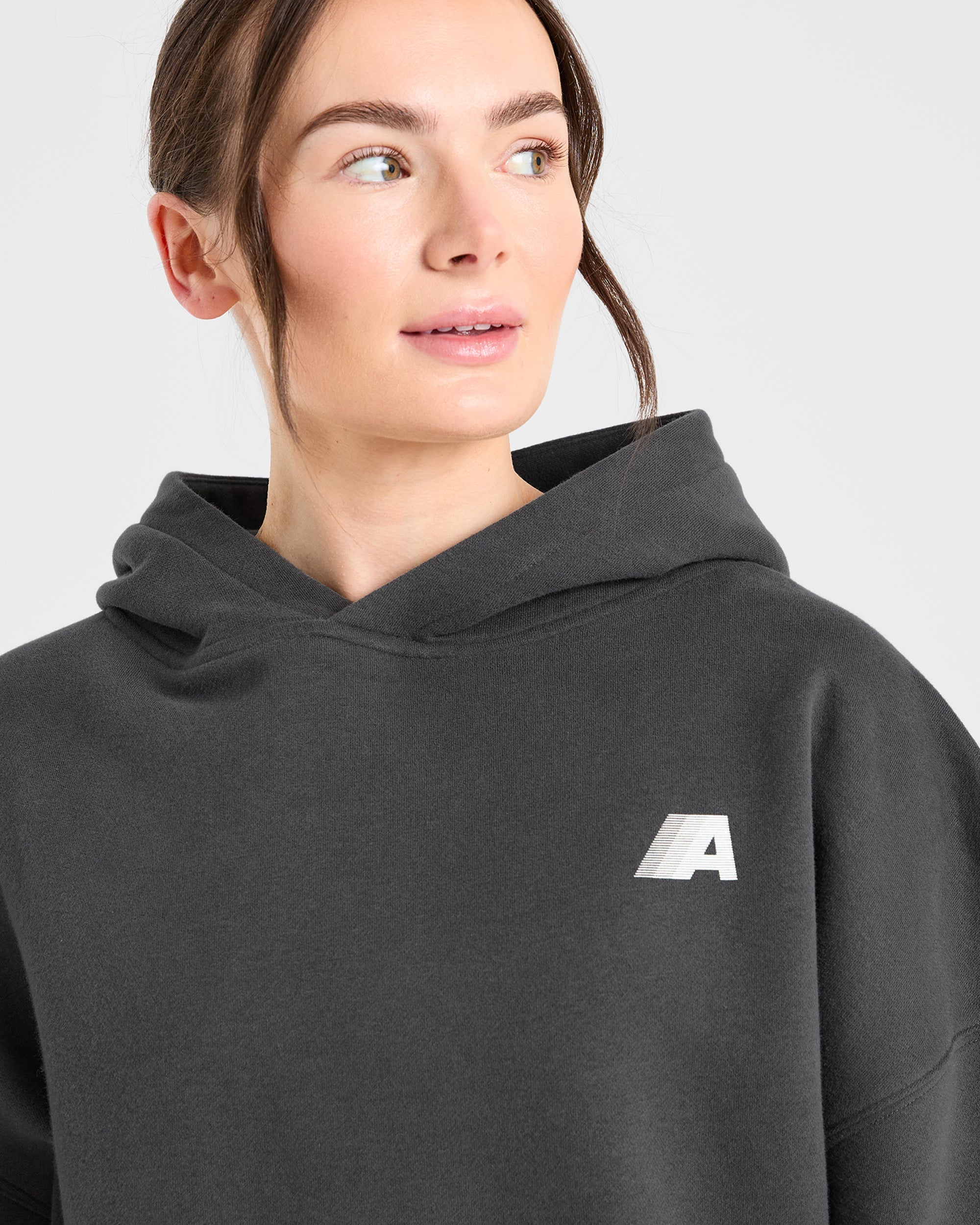 Image 6 from Retro Athletics Oversized Hoodie - Charcoal