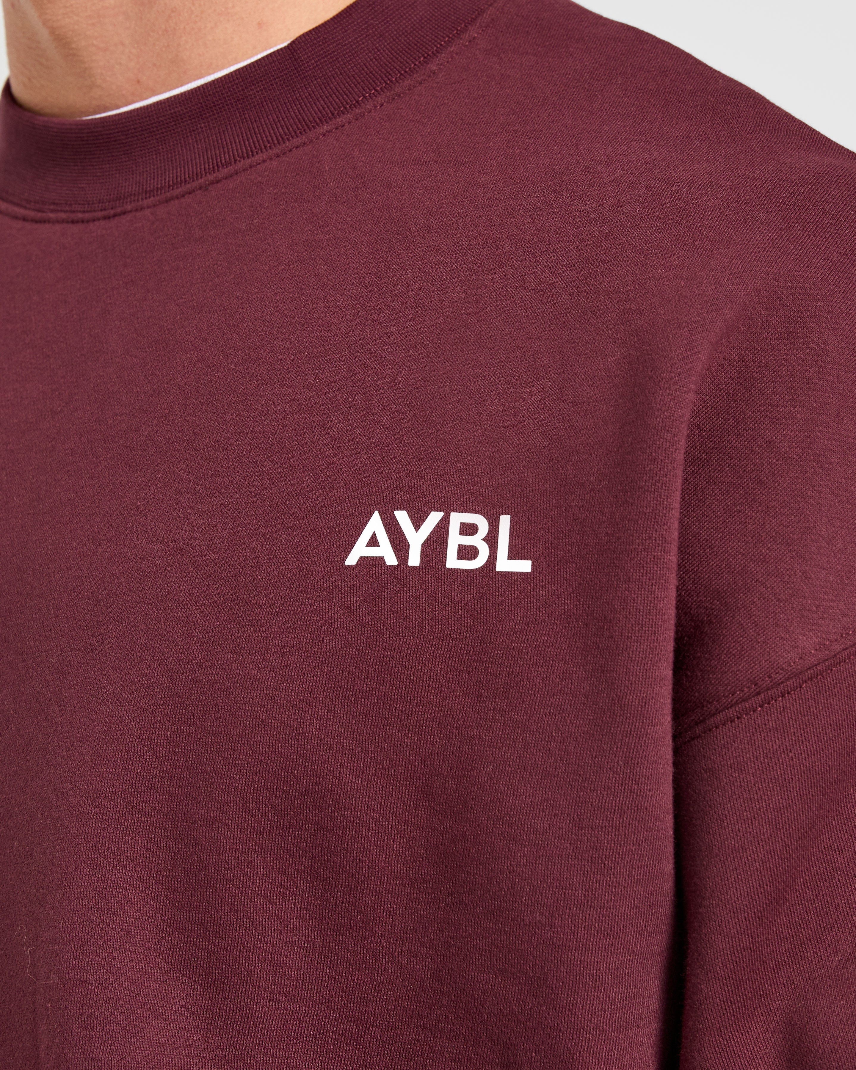 Essential Oversized Sweater - Burgundy Red