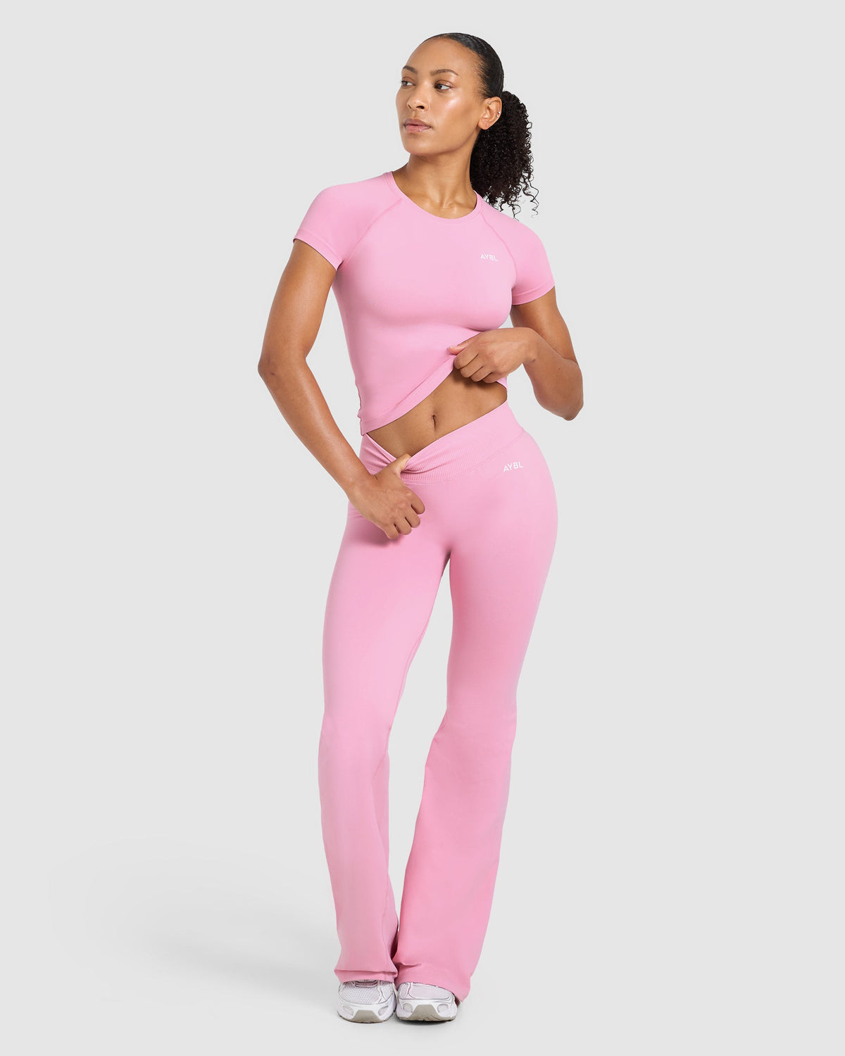 Enhance Seamless Short Sleeve Top - Sugar Pink