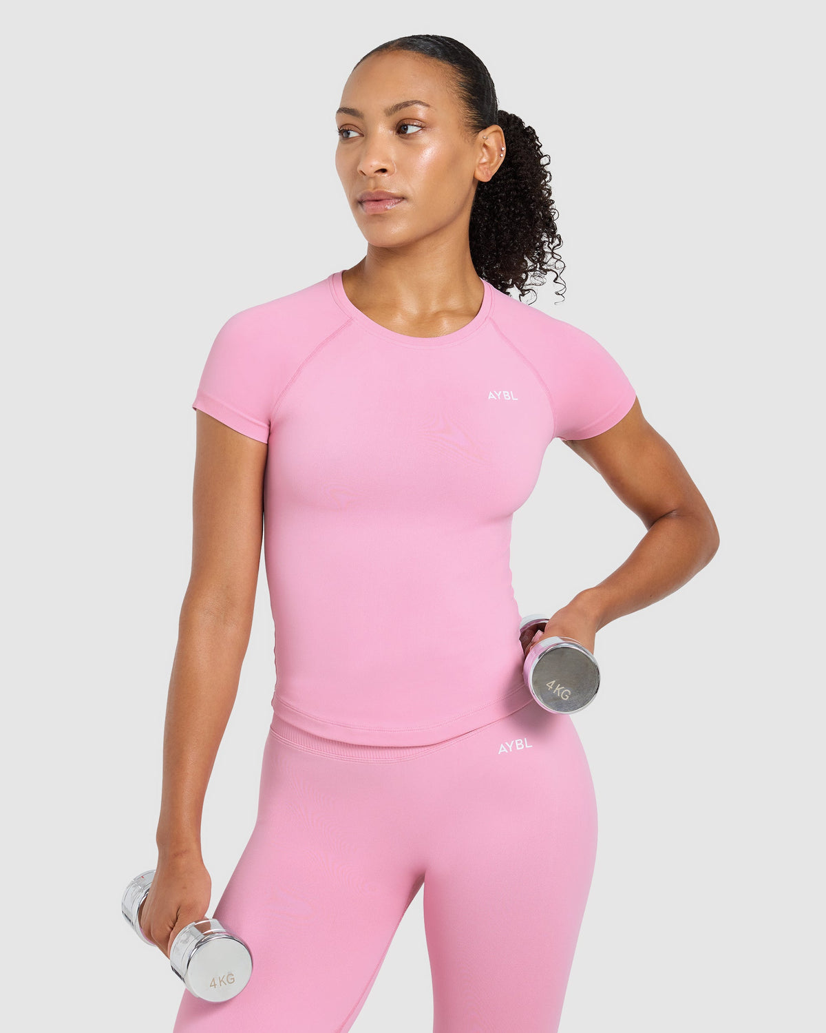Enhance Seamless Short Sleeve Top - Sugar Pink