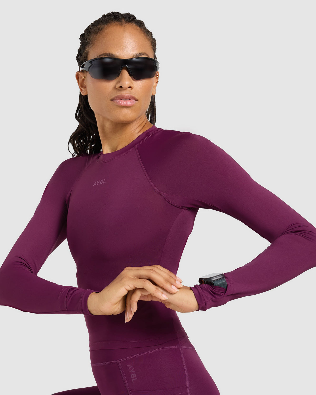 Run Long Sleeve Base Layer - Plum