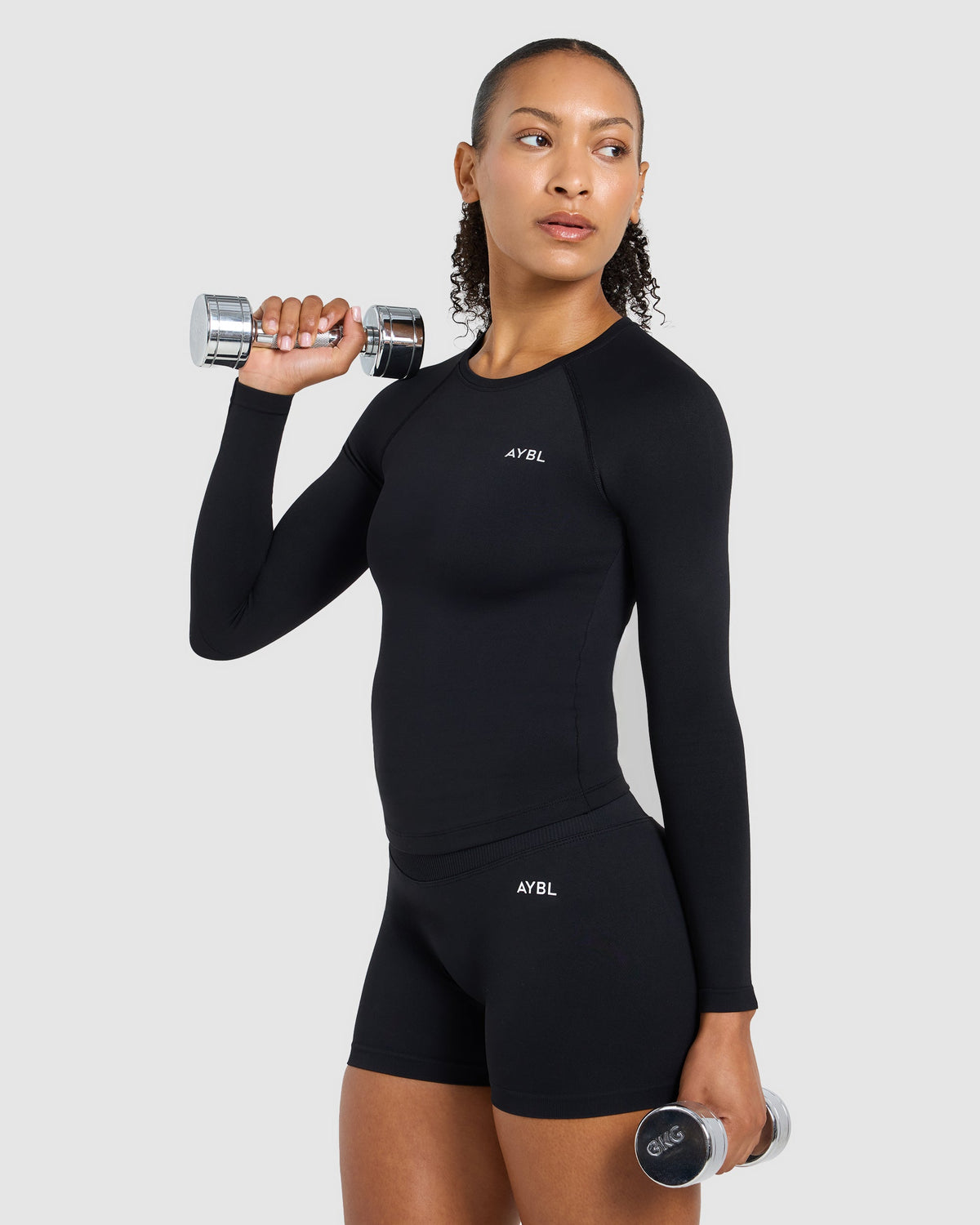 Enhance Seamless Long Sleeve Top - Black