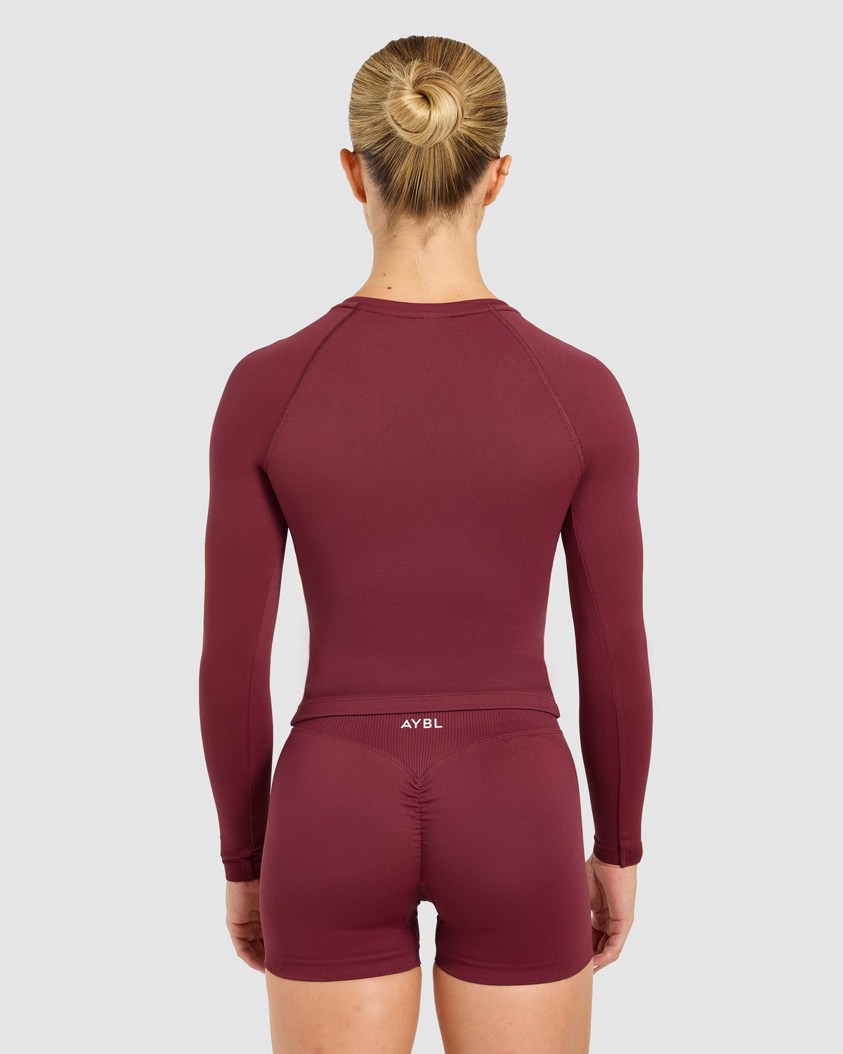 Enhance Seamless Long Sleeve Top - Mahogany Red