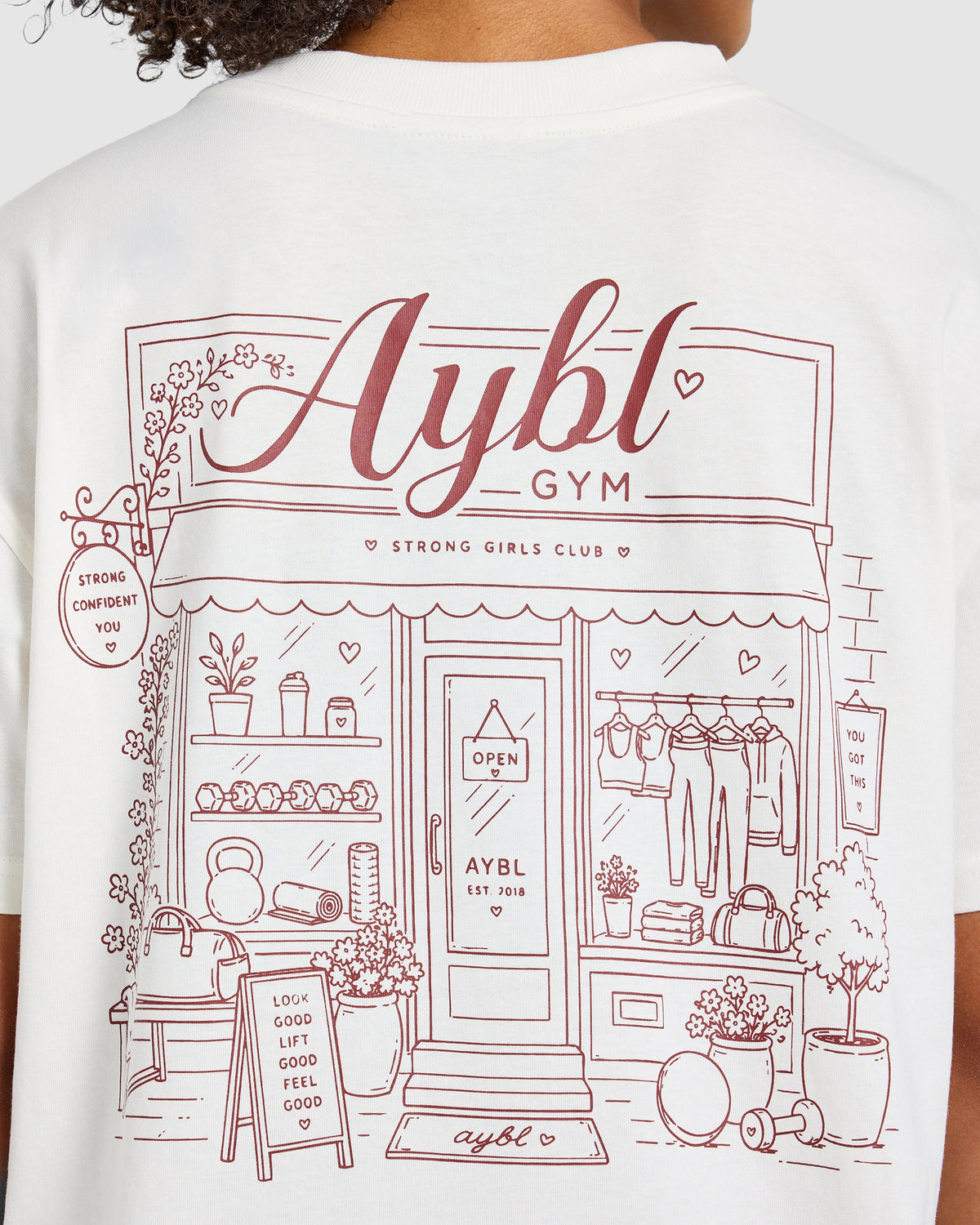 AYBL Gym Oversized T Shirt - Off White
