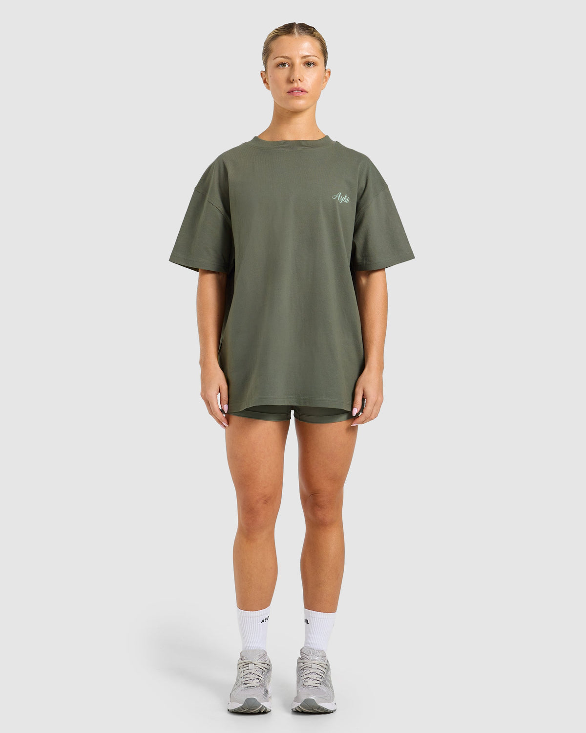 AYBL Gym Oversized T Shirt - Muted Khaki