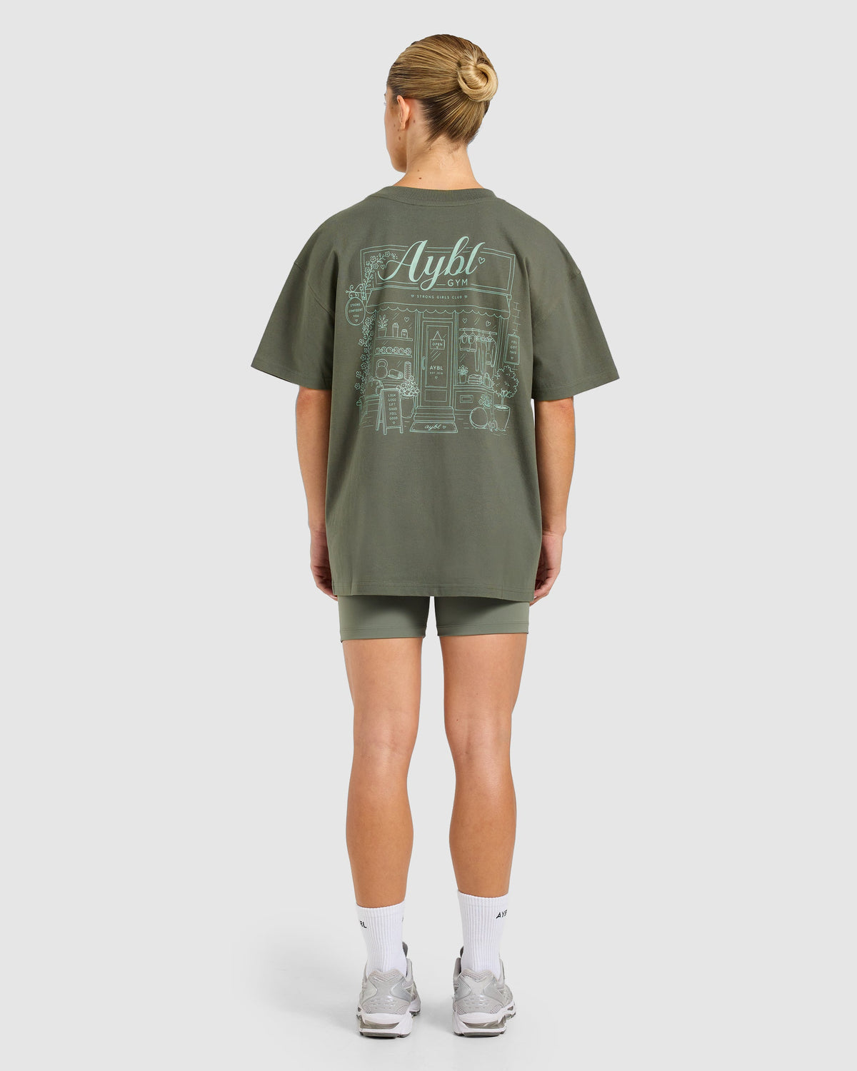 AYBL Gym Oversized T Shirt - Muted Khaki