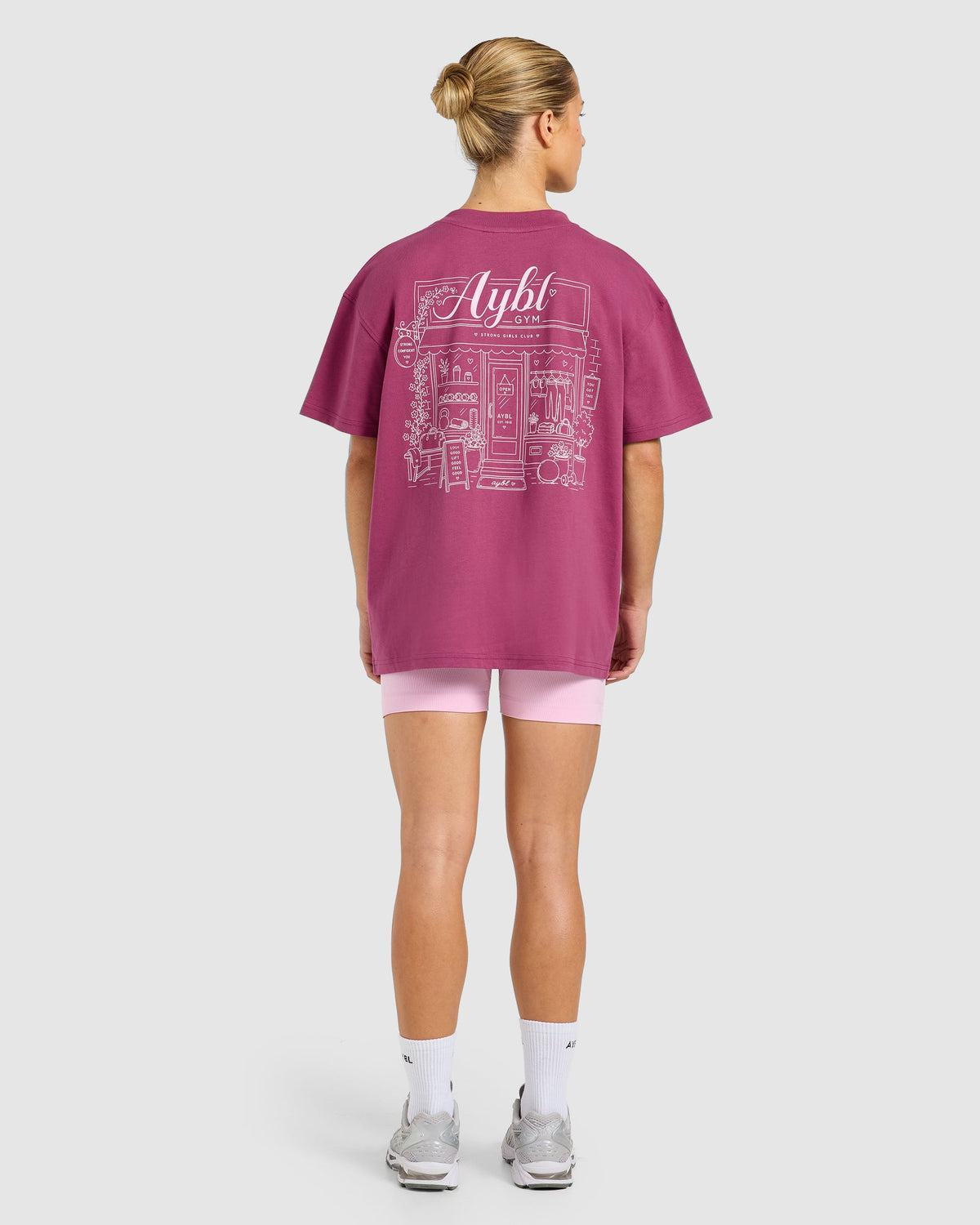 AYBL Gym Oversized T Shirt - Dusty Rose