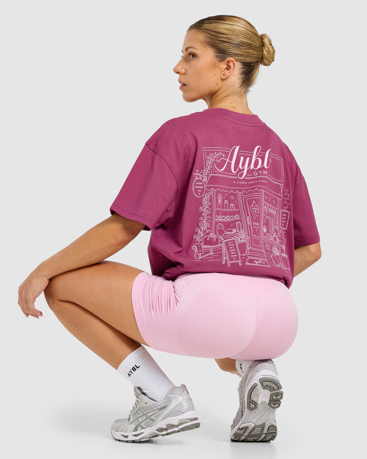 AYBL Gym Oversized T Shirt - Dusty Rose