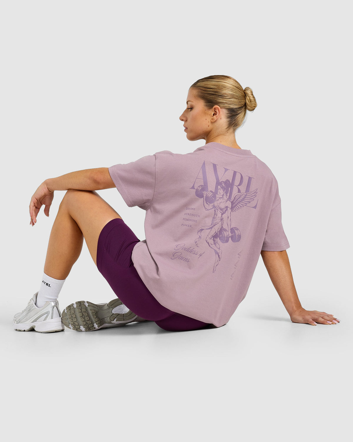 Goddess Of Gains Oversized T Shirt - Dusty Mauve