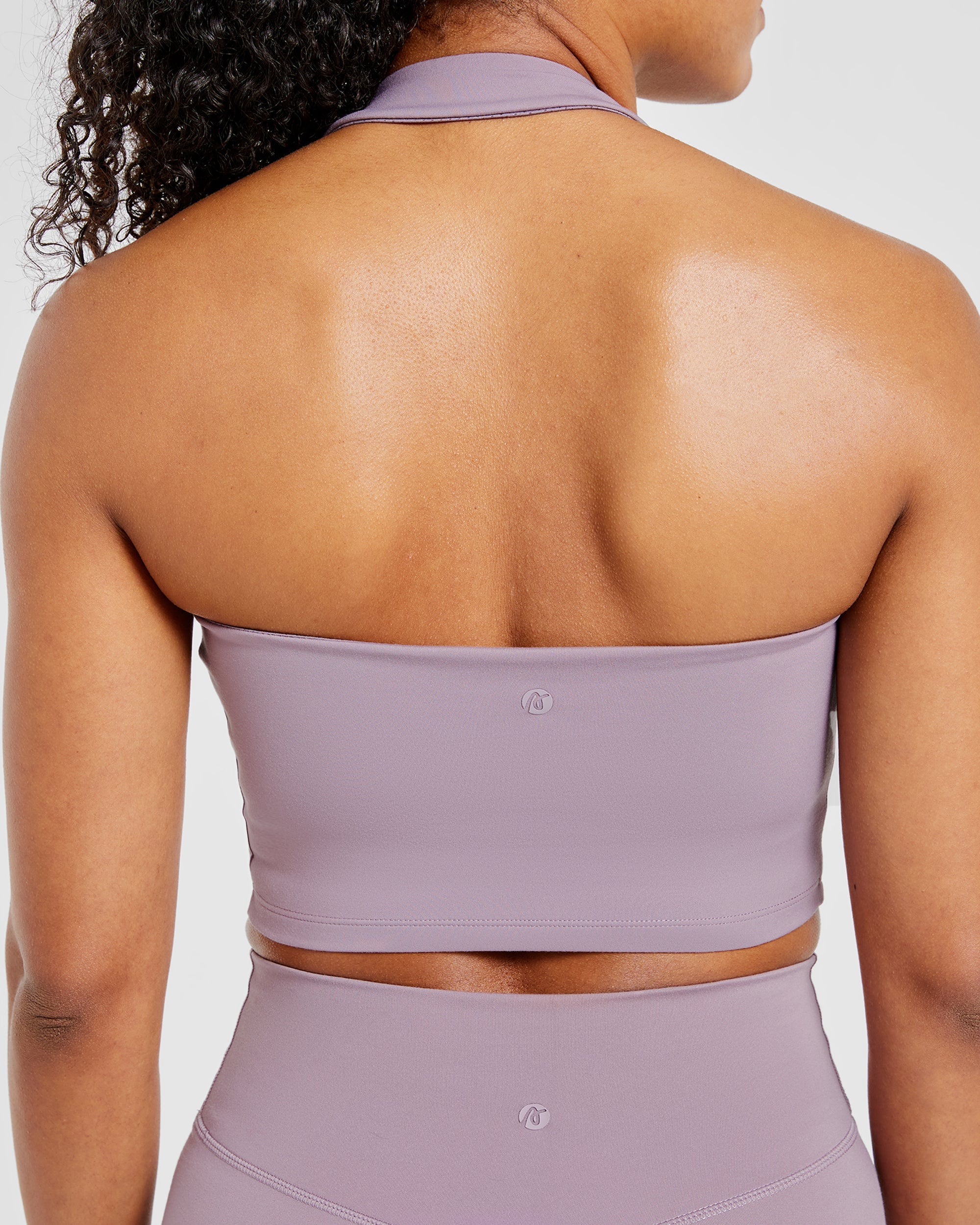 Staple Halterneck Crop Top - Mauve Purple