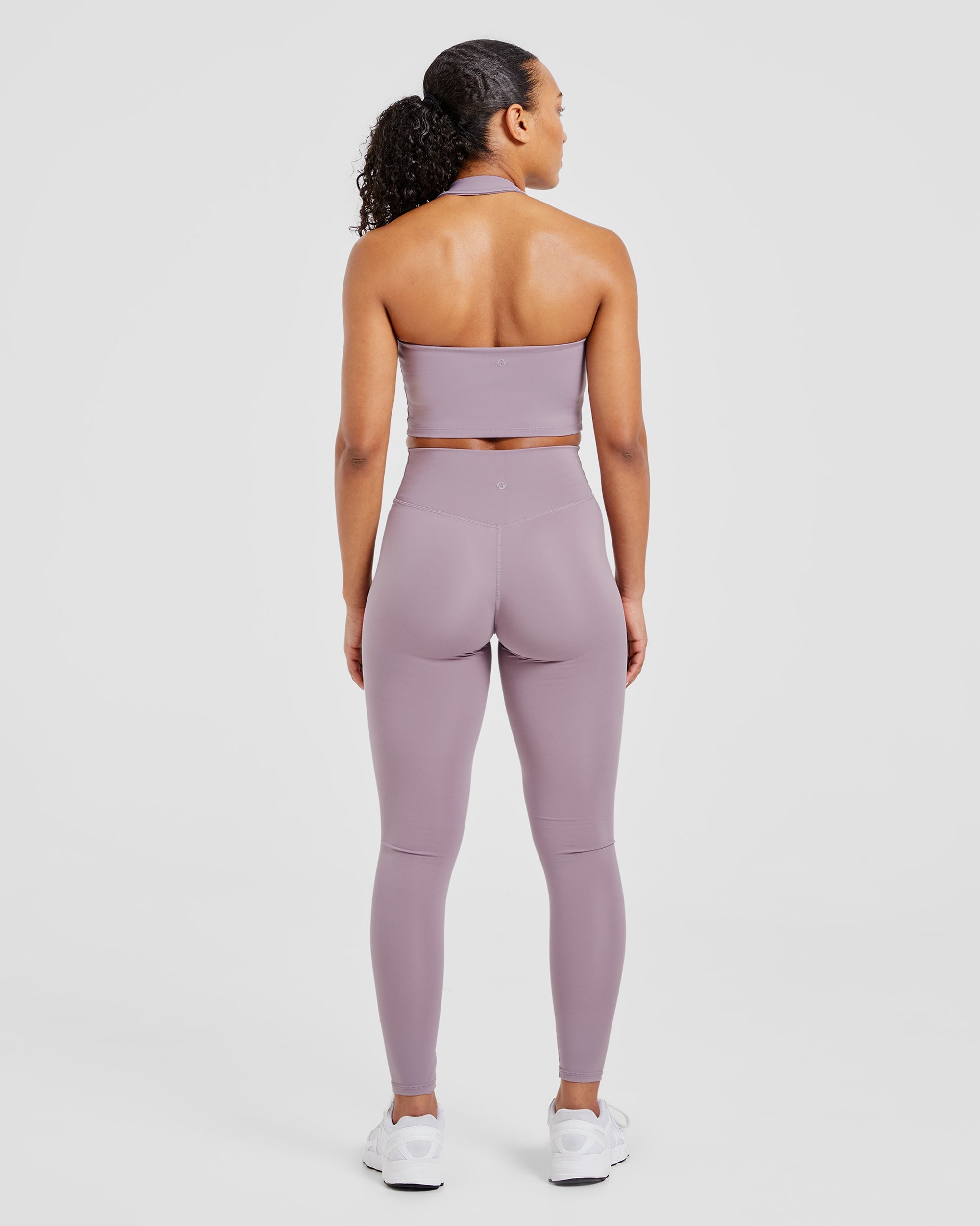 Staple Halterneck Crop Top - Mauve Purple
