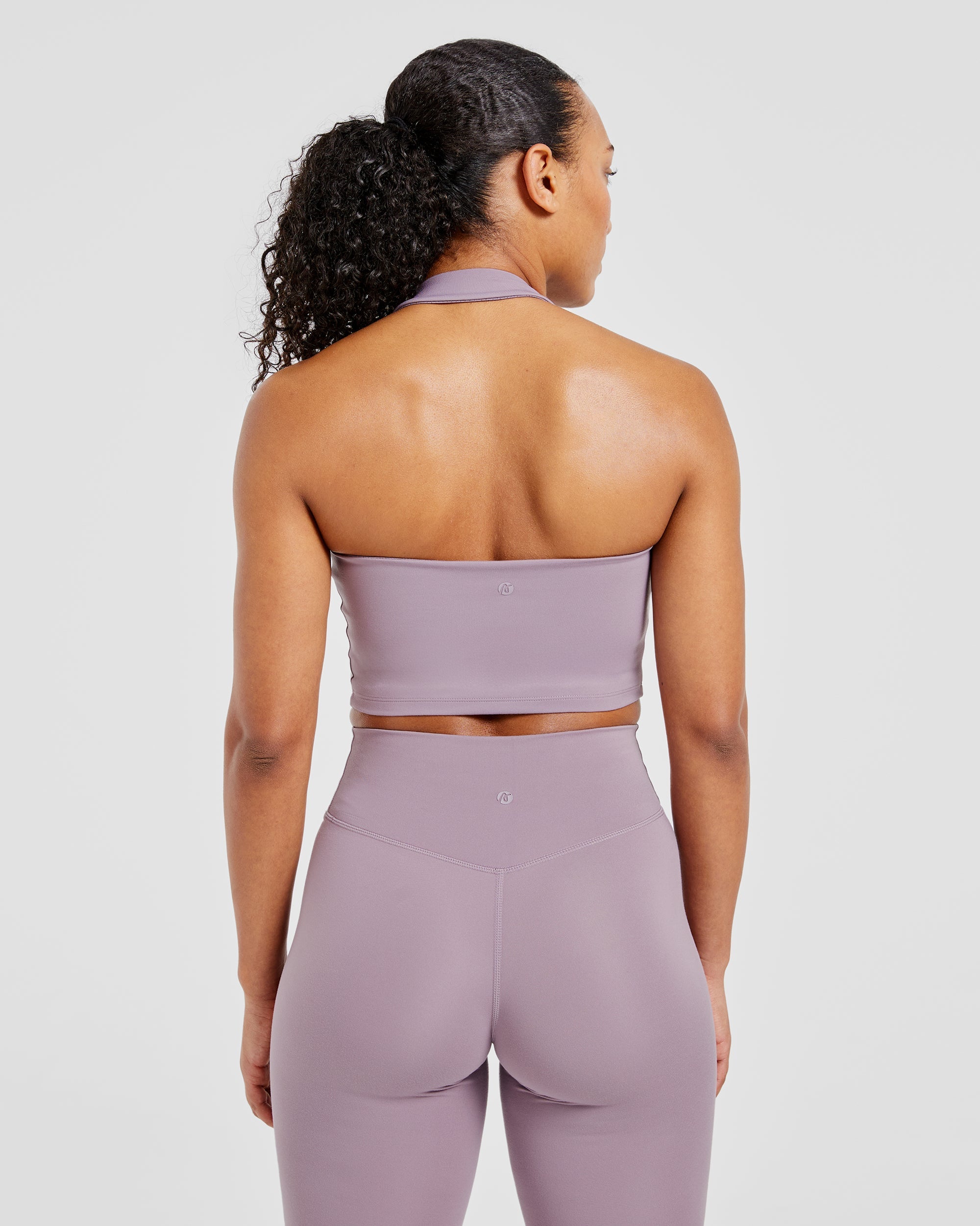 Staple Halterneck Crop Top - Mauve Purple