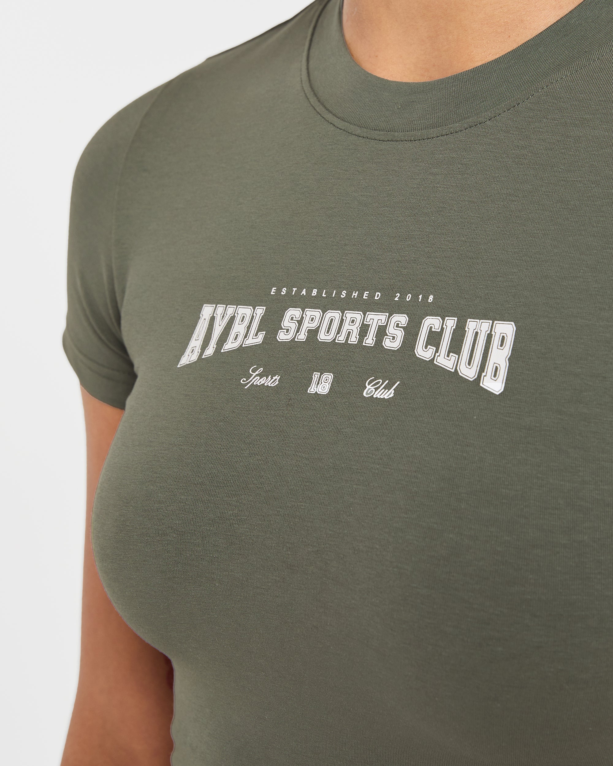 Image 6 from Sports Club Varsity Baby Tee - Forest Green
