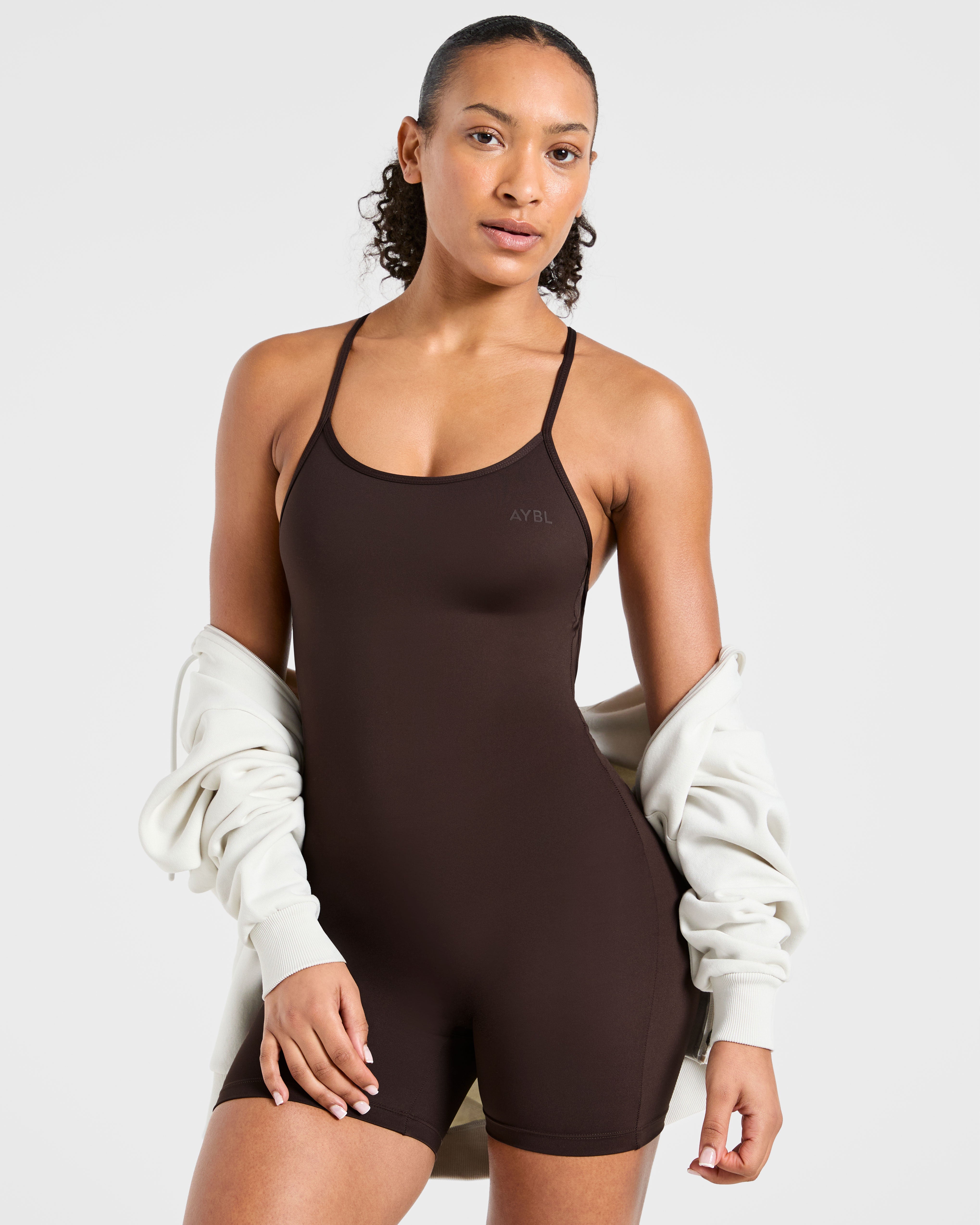 Sculpt Backless All In One - Deep Cocoa Brown