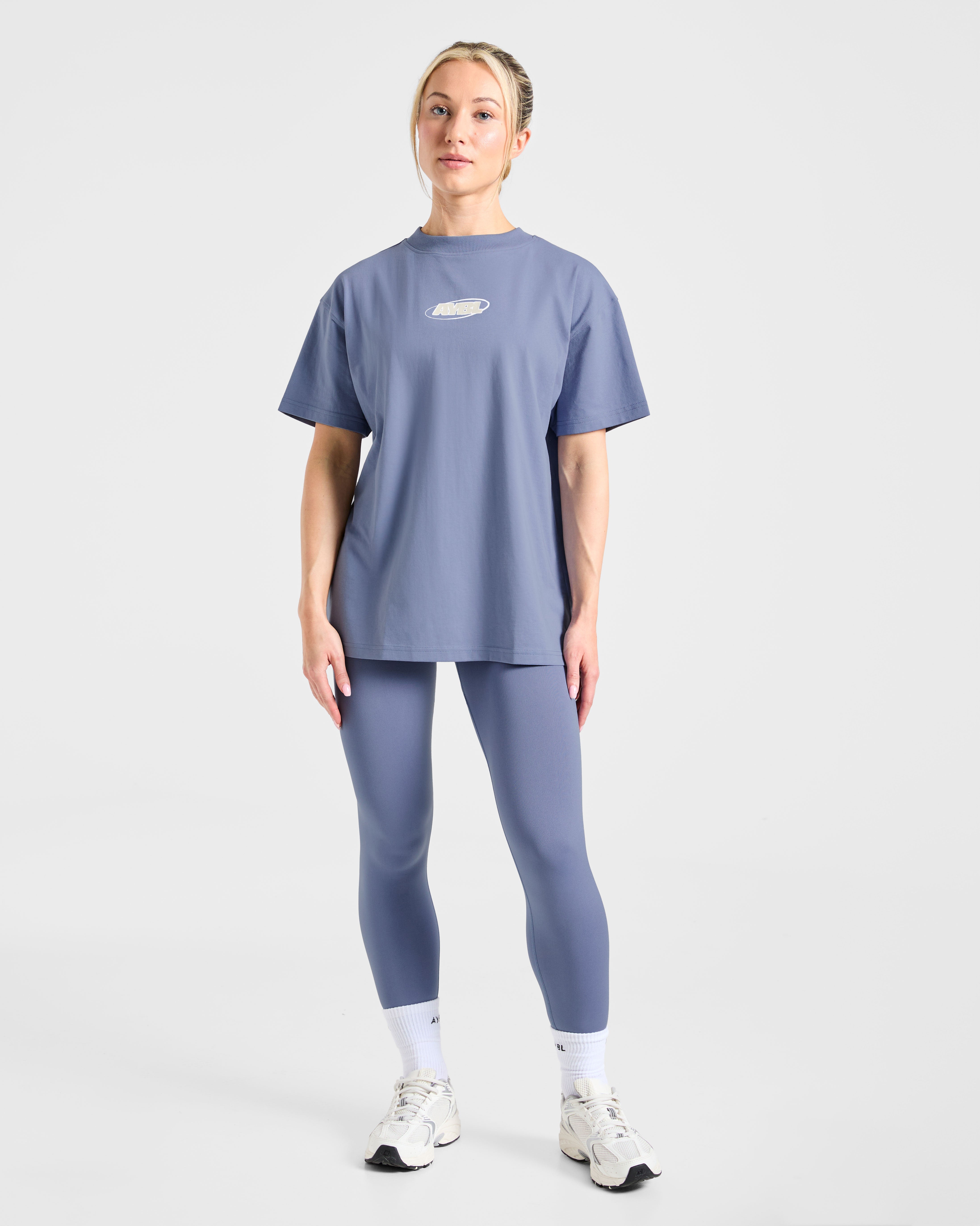 Sports Essentials Oversized T Shirt - Slate Blue