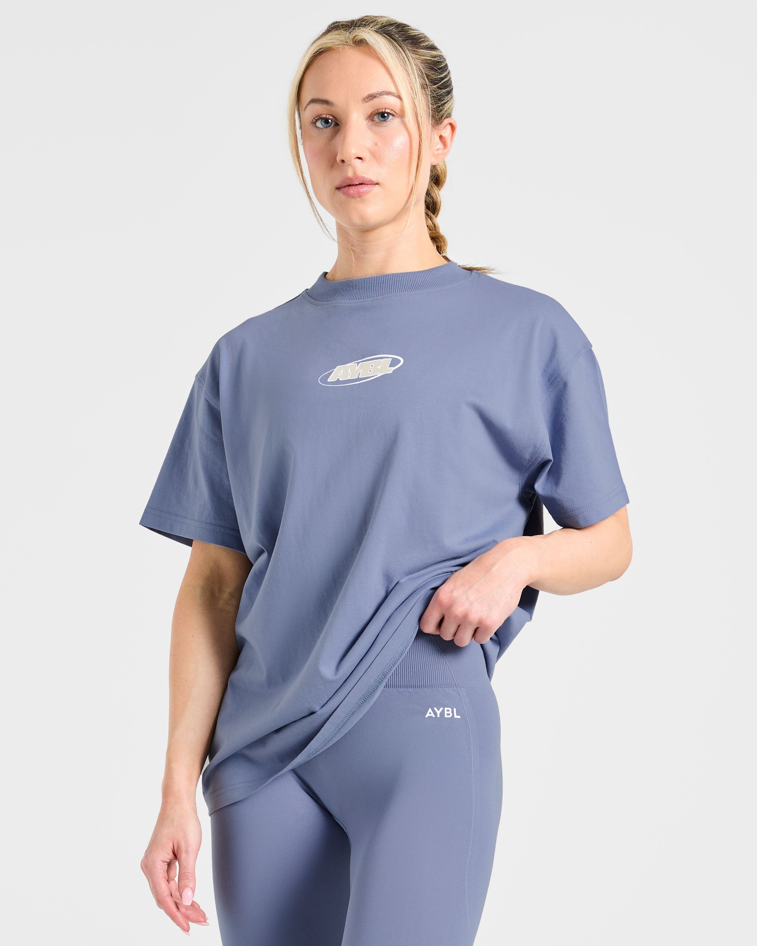 Sports Essentials Oversized T Shirt - Slate Blue