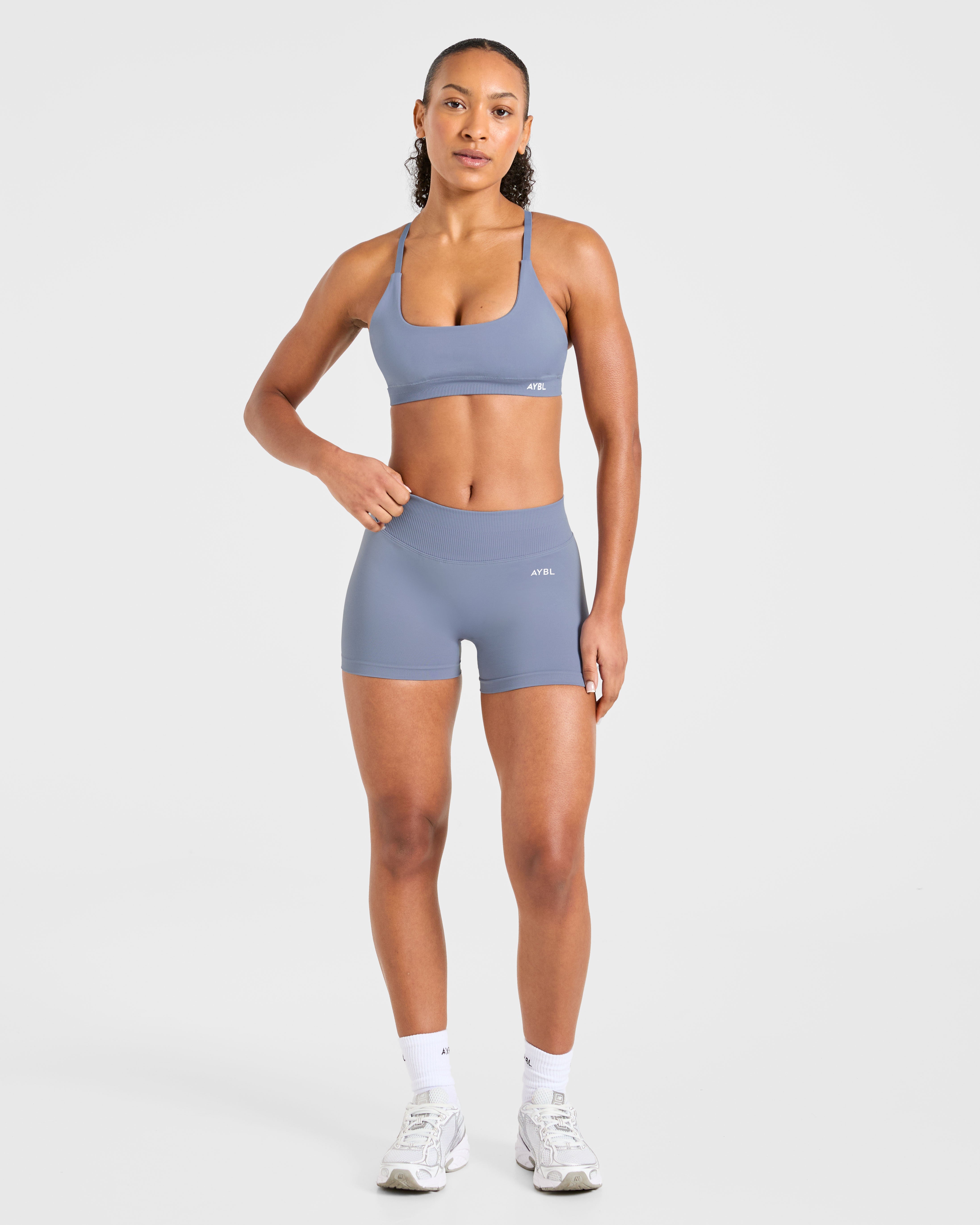 Enhance Seamless Shorts - Slate Blue