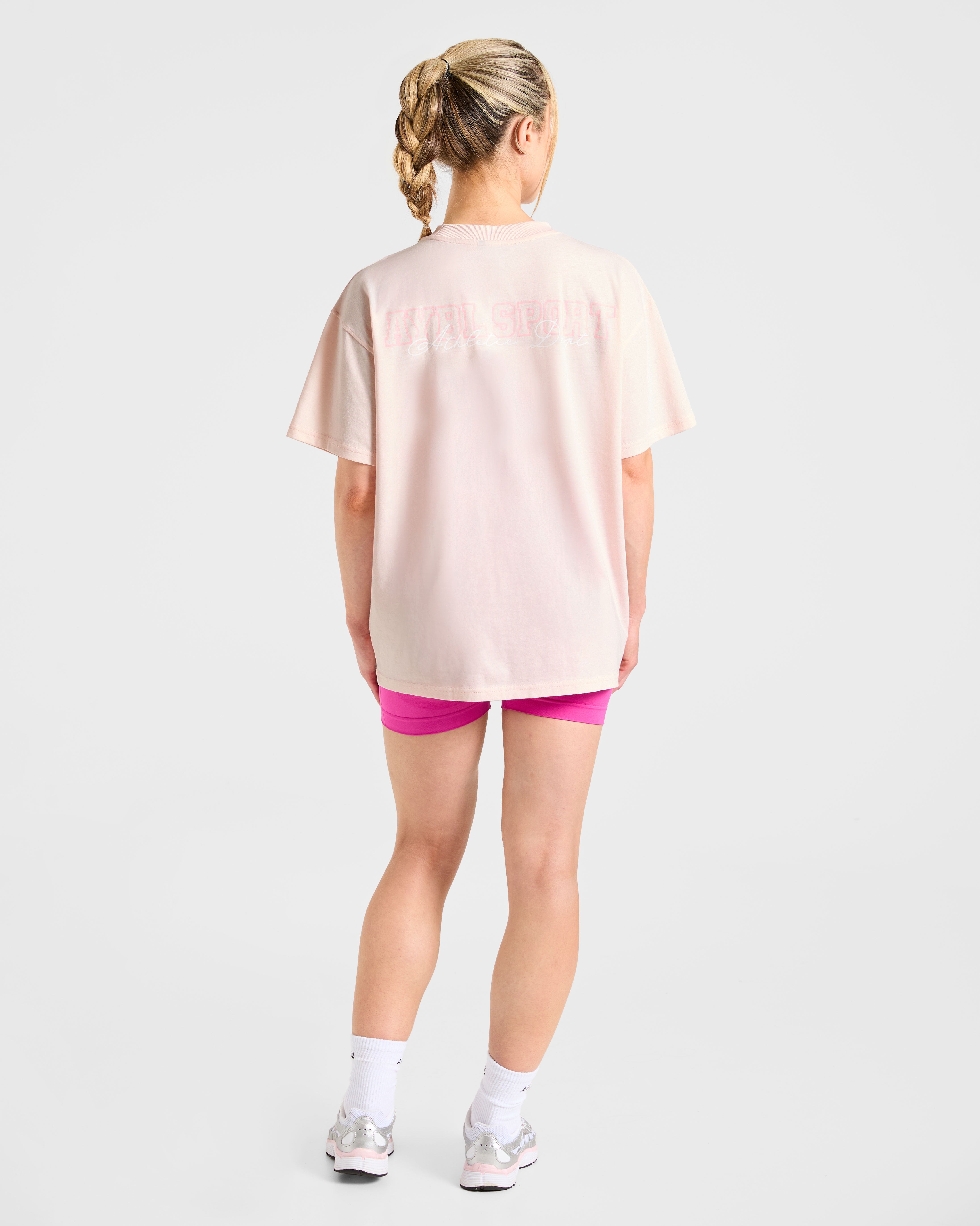Varsity Dept. Oversized T Shirt - Pink