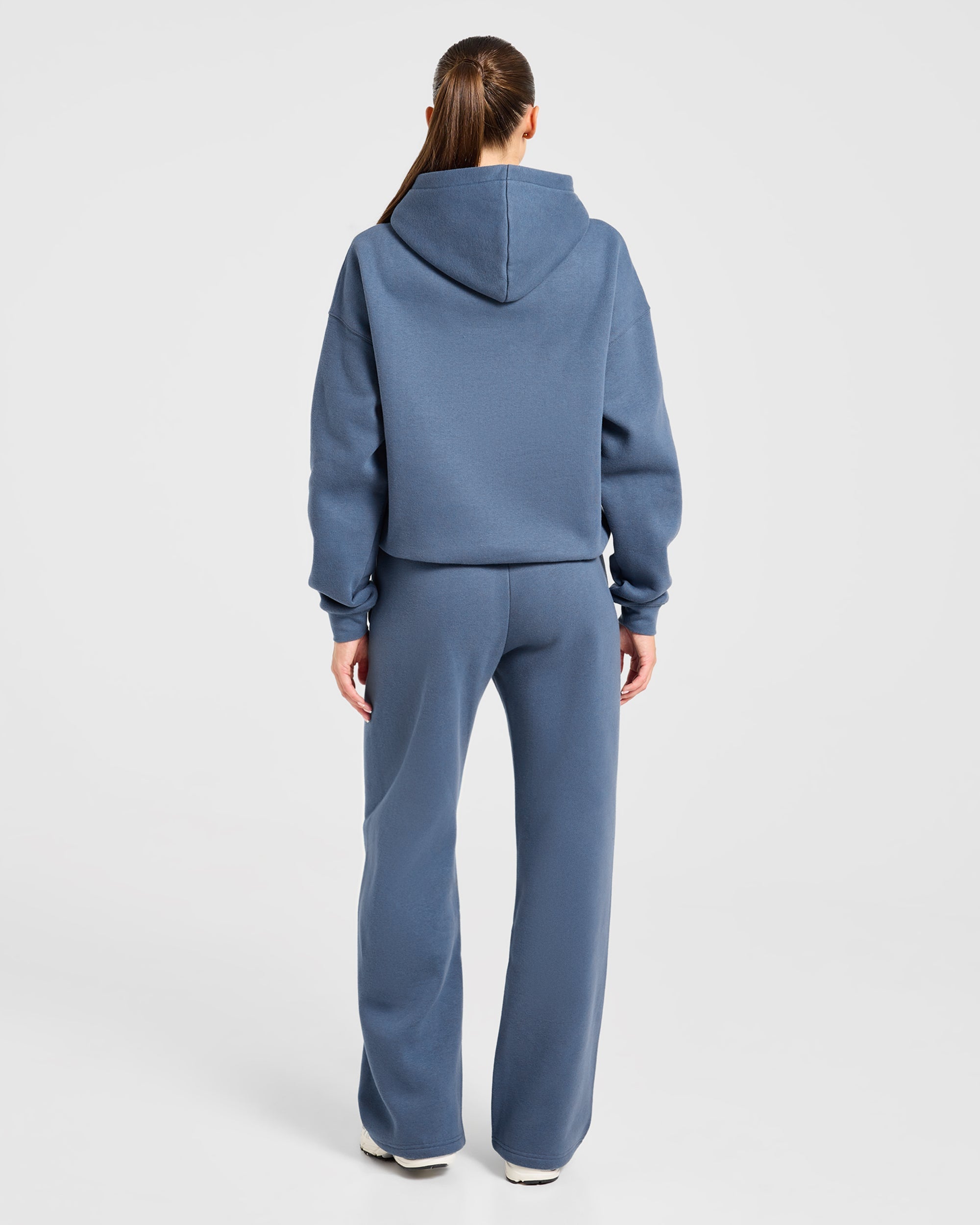 Varsity 2.0 Oversized Straight Leg Joggers - Denim Blue