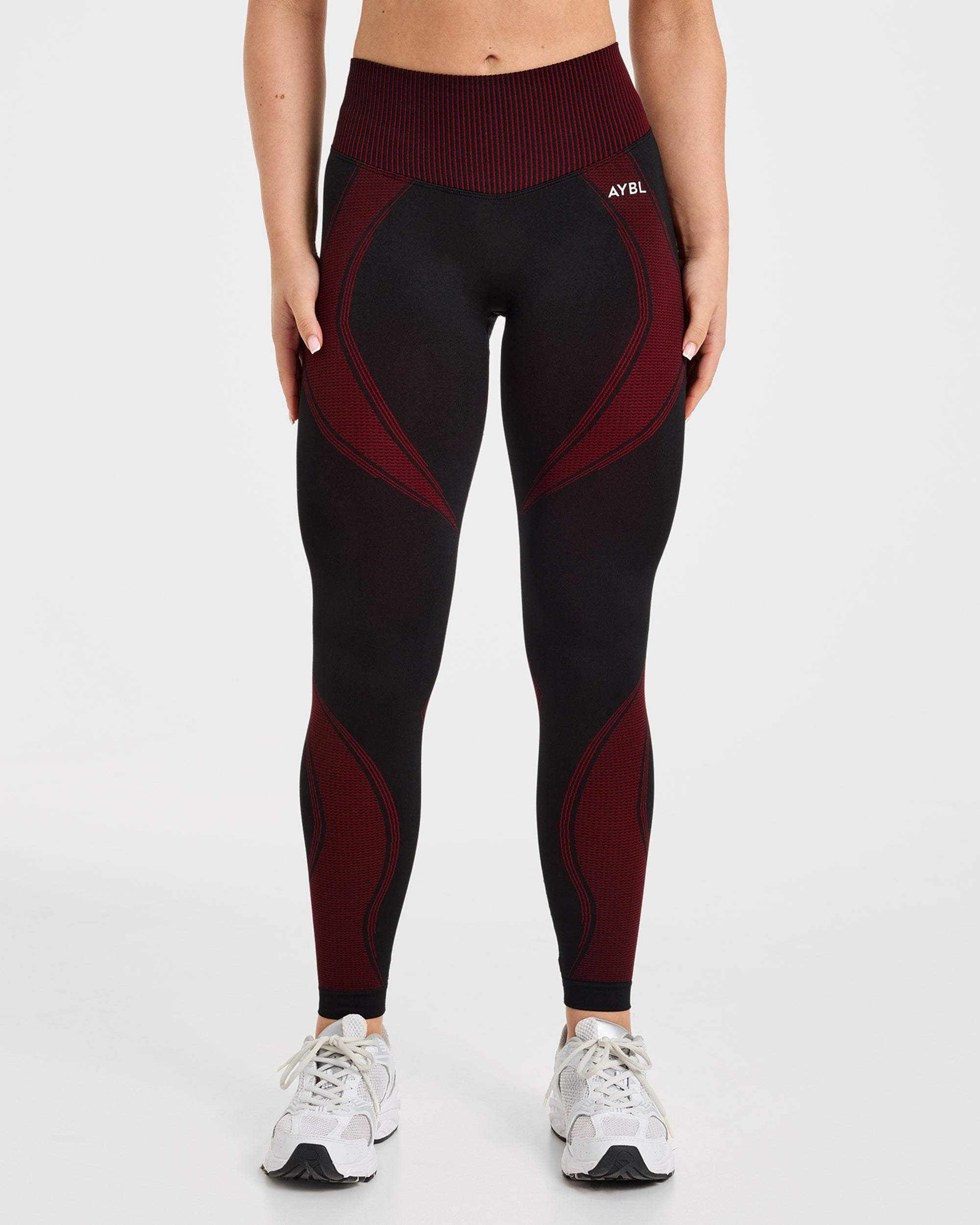 Charge Seamless Leggings - Black/Red