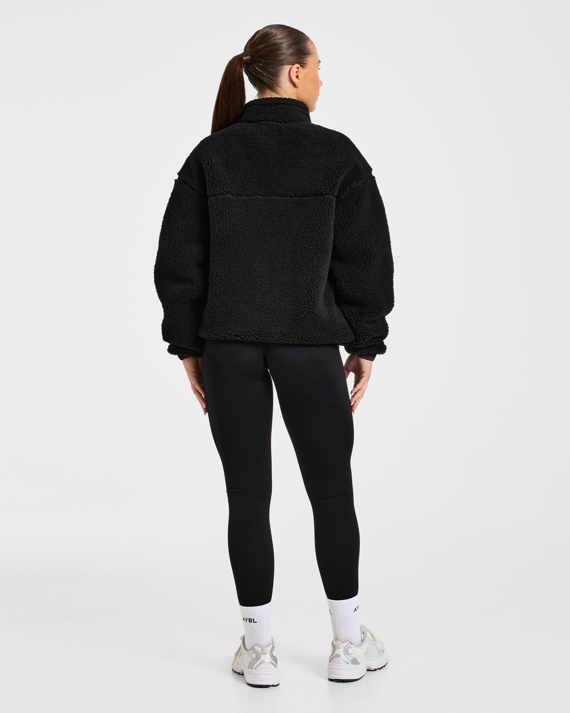 Signature 1/4 Zip Fleece Pullover - Black