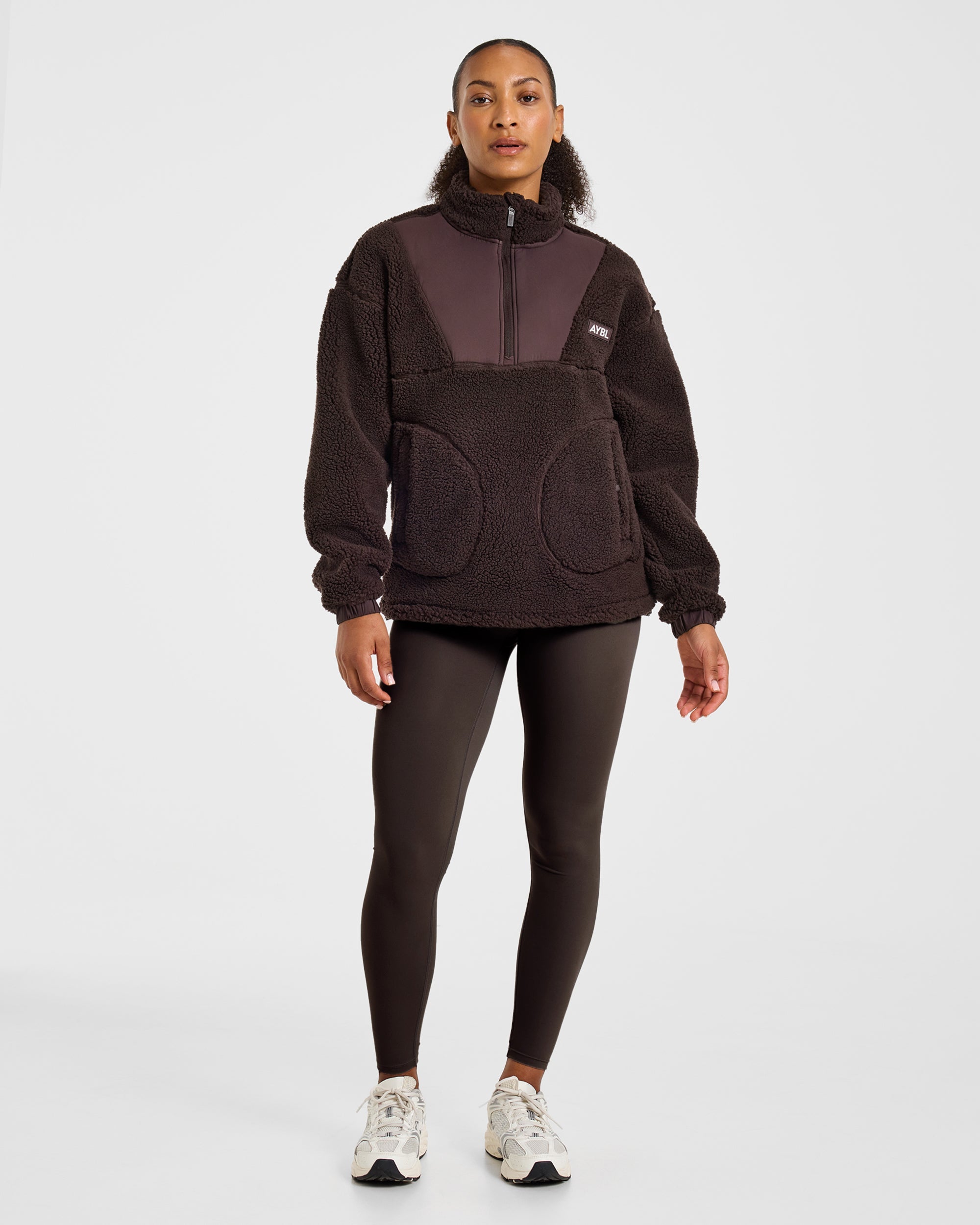 Signature 1/4 Zip Fleece Pullover - Cocoa Brown