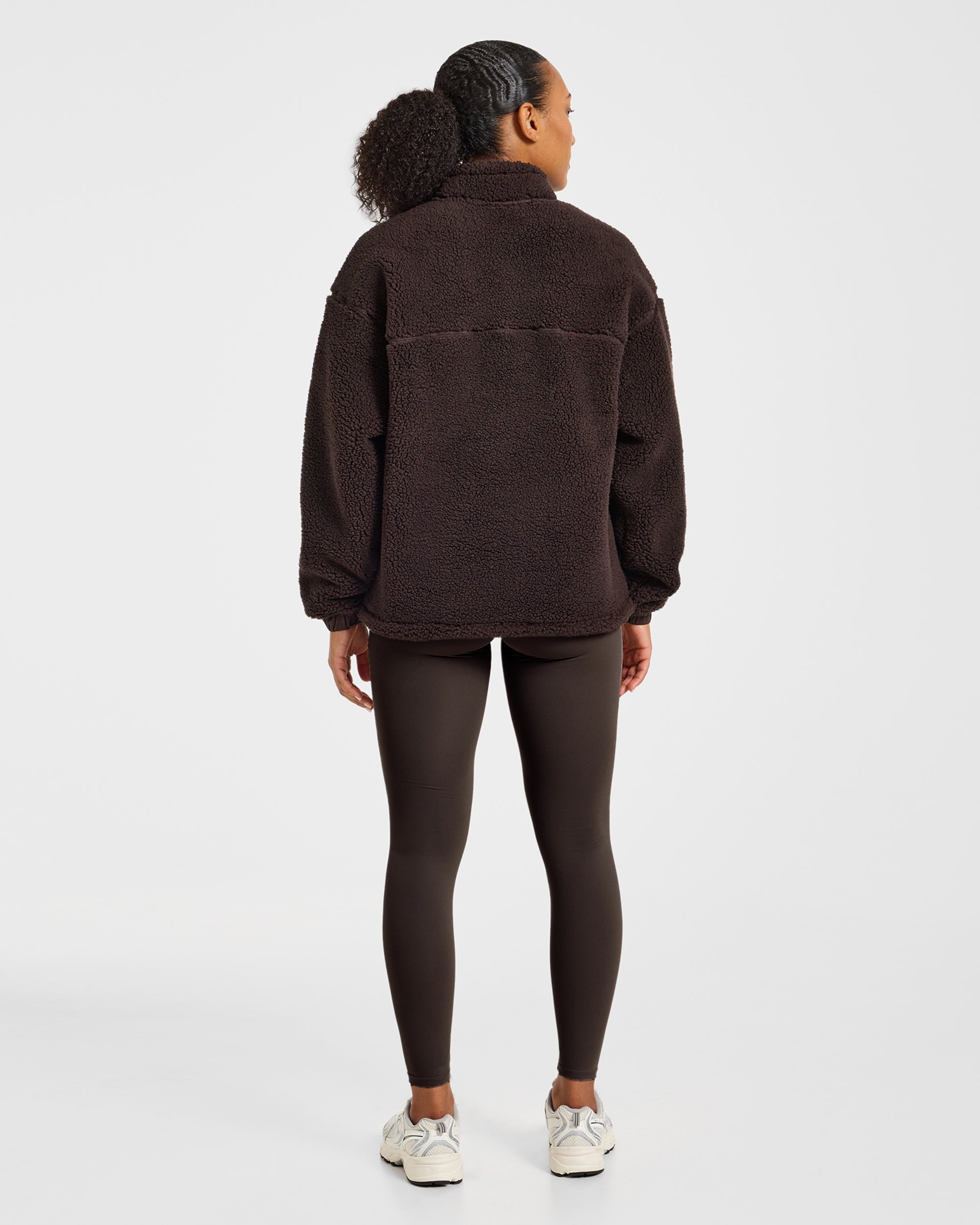 Signature 1/4 Zip Fleece Pullover - Cocoa Brown