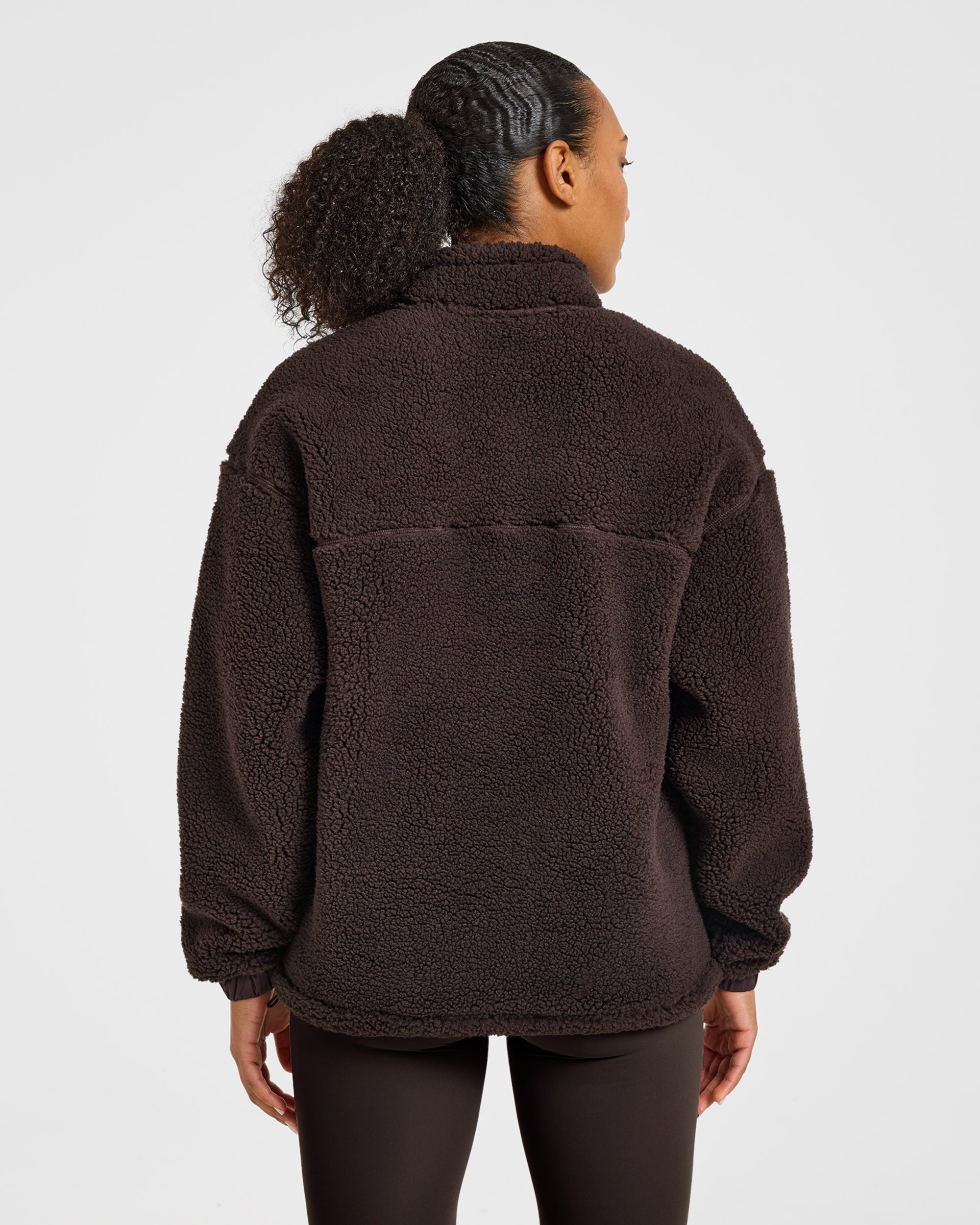 Signature 1/4 Zip Fleece Pullover - Cocoa Brown