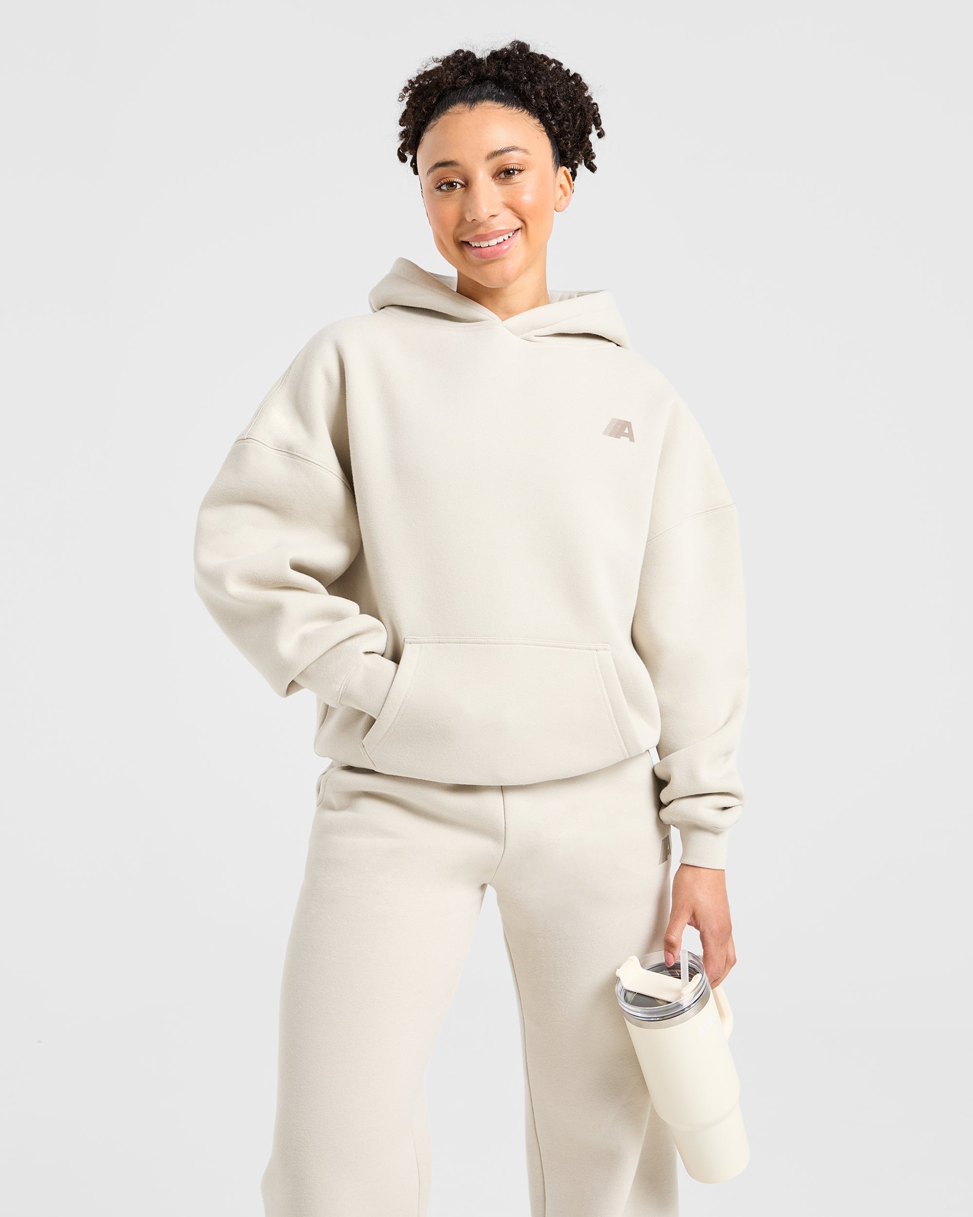 Image 7 from Retro Athletics Oversized Hoodie - Sand