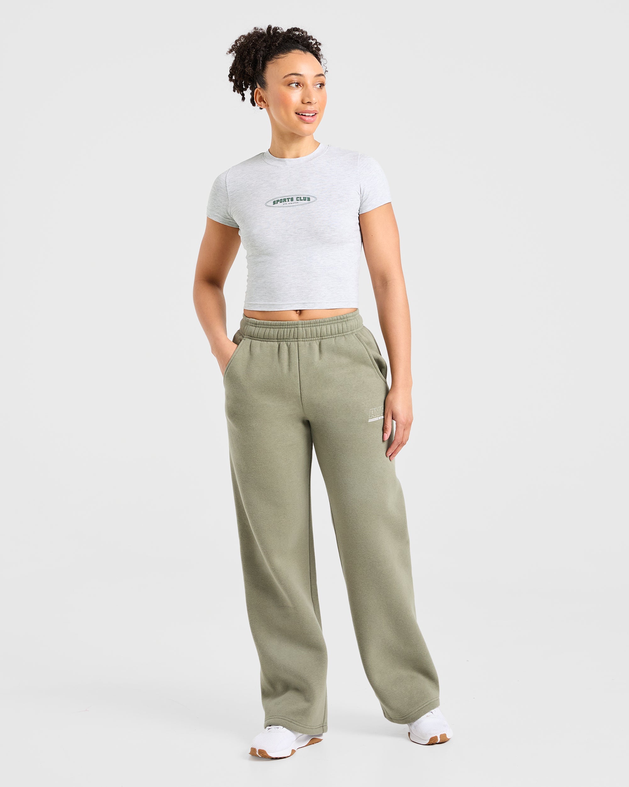 Image 3 from Sports Club Baby Tee - Heather Grey/Green