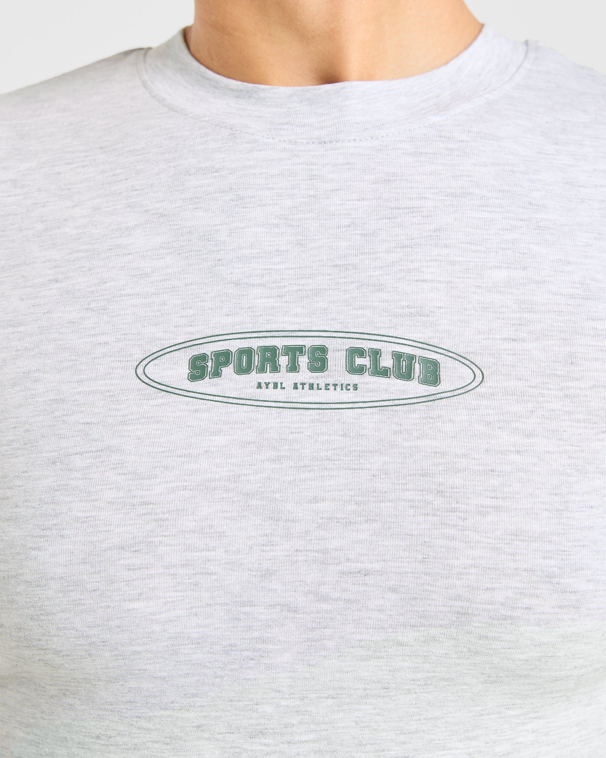 Image 5 from Sports Club Baby Tee - Heather Grey/Green
