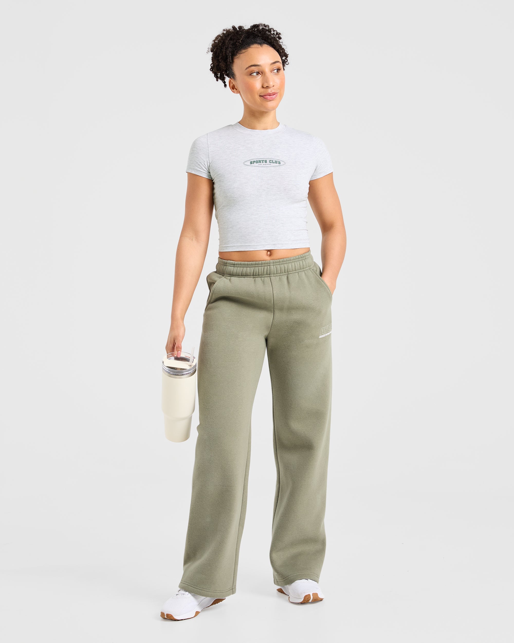 Image 8 from Sports Club Baby Tee - Heather Grey/Green