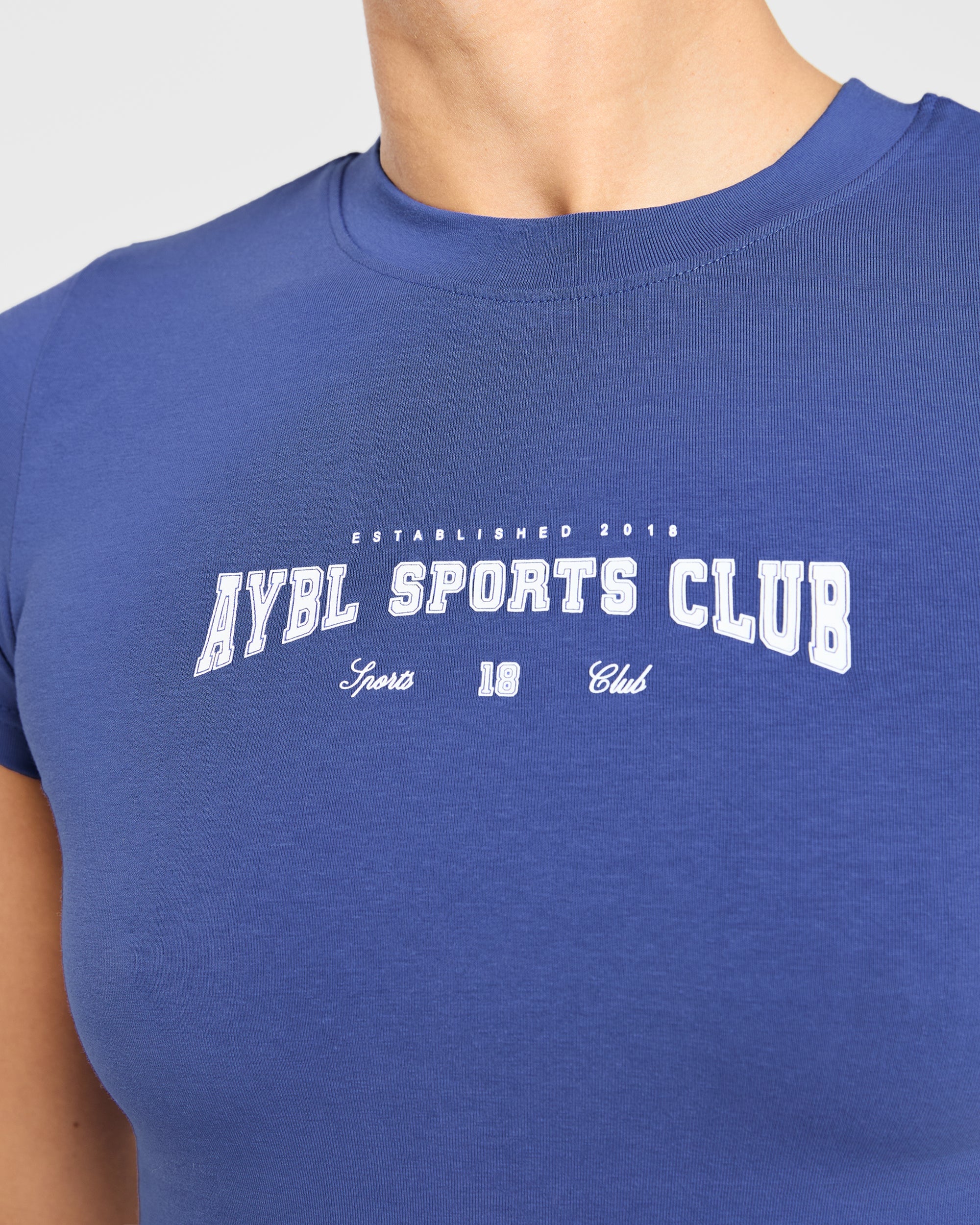 Image 5 from Sports Club Varsity Baby Tee - Cobalt
