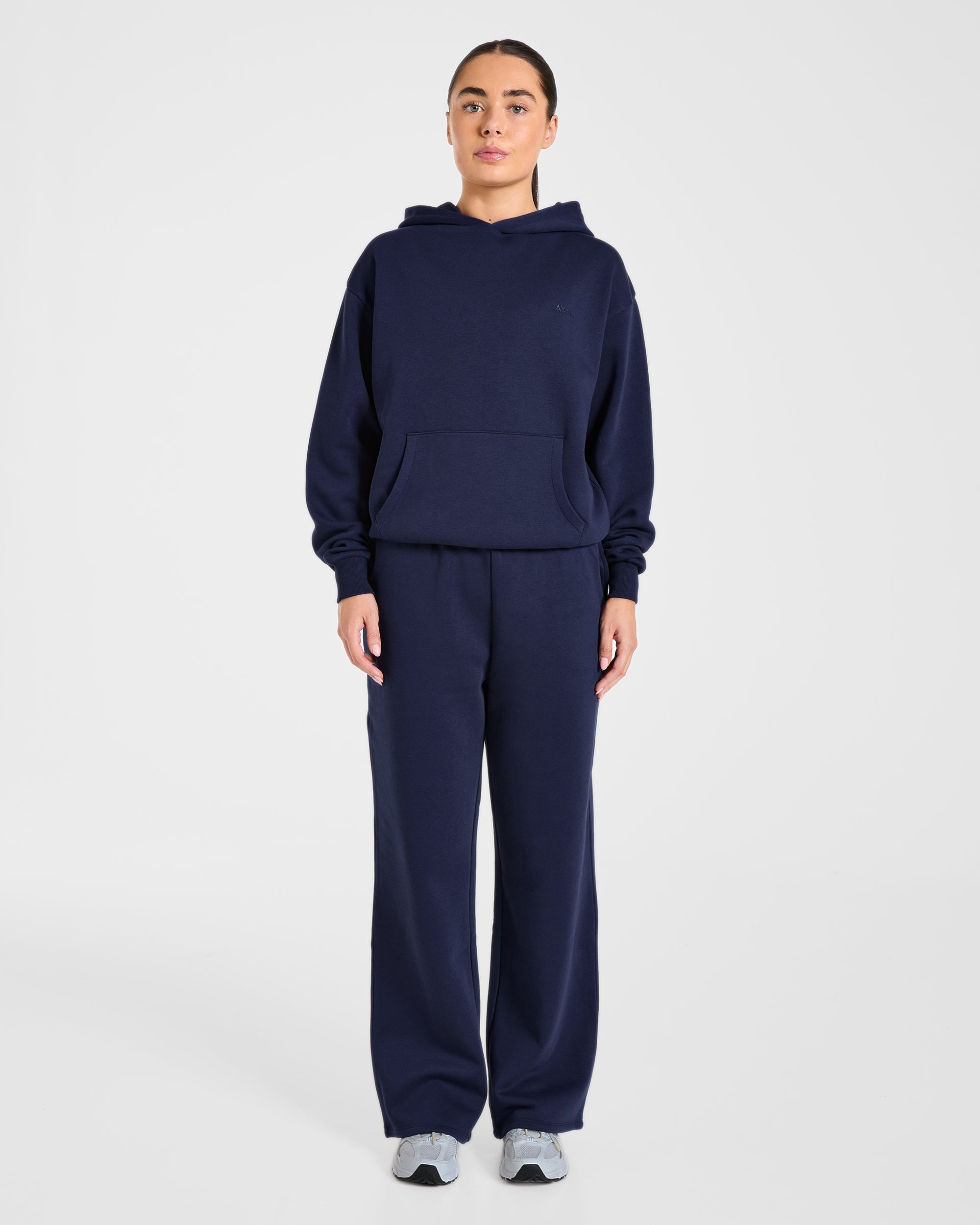 Lifestyle Oversized Straight Leg Joggers - Navy