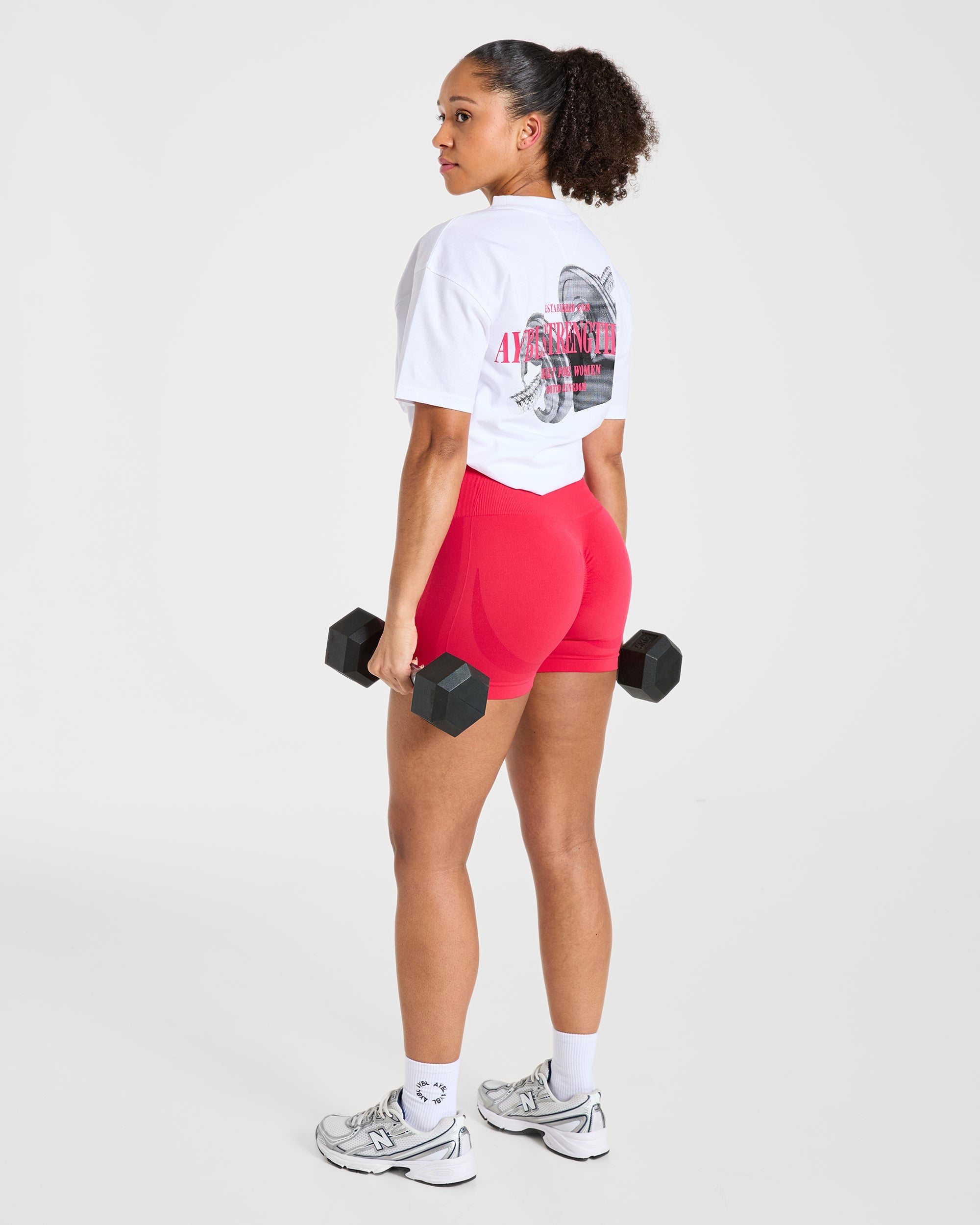 AYBL Strength Co Oversized T Shirt - White