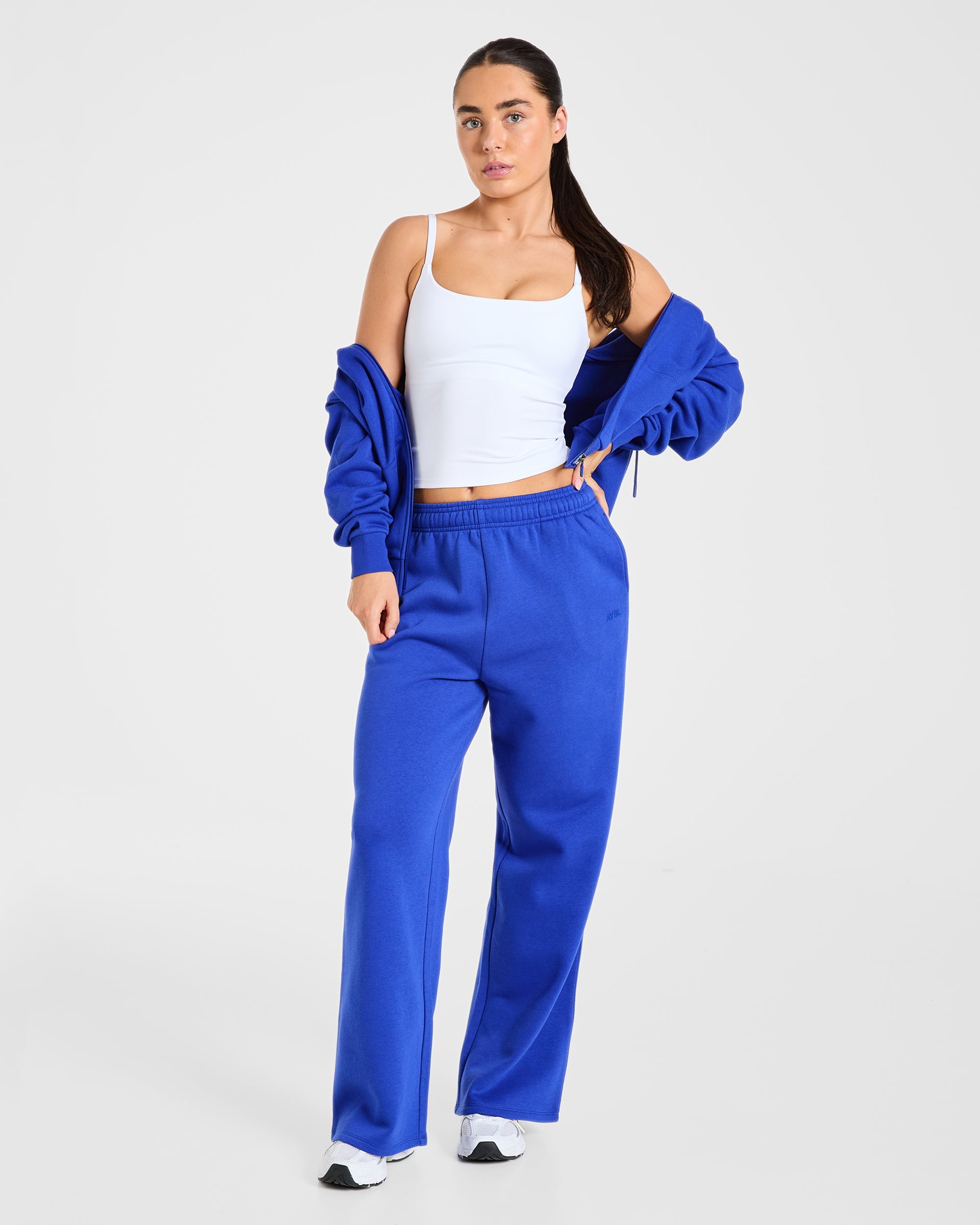 Lifestyle Oversized Straight Leg Joggers - Cobalt