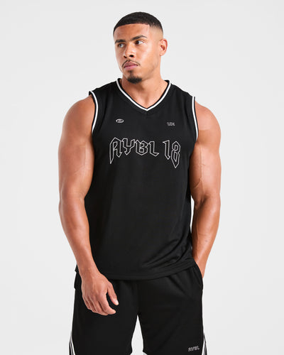 Rebound Stripe Tank - Black