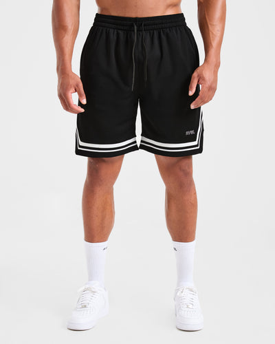 Rebound Stripe Shorts - Black