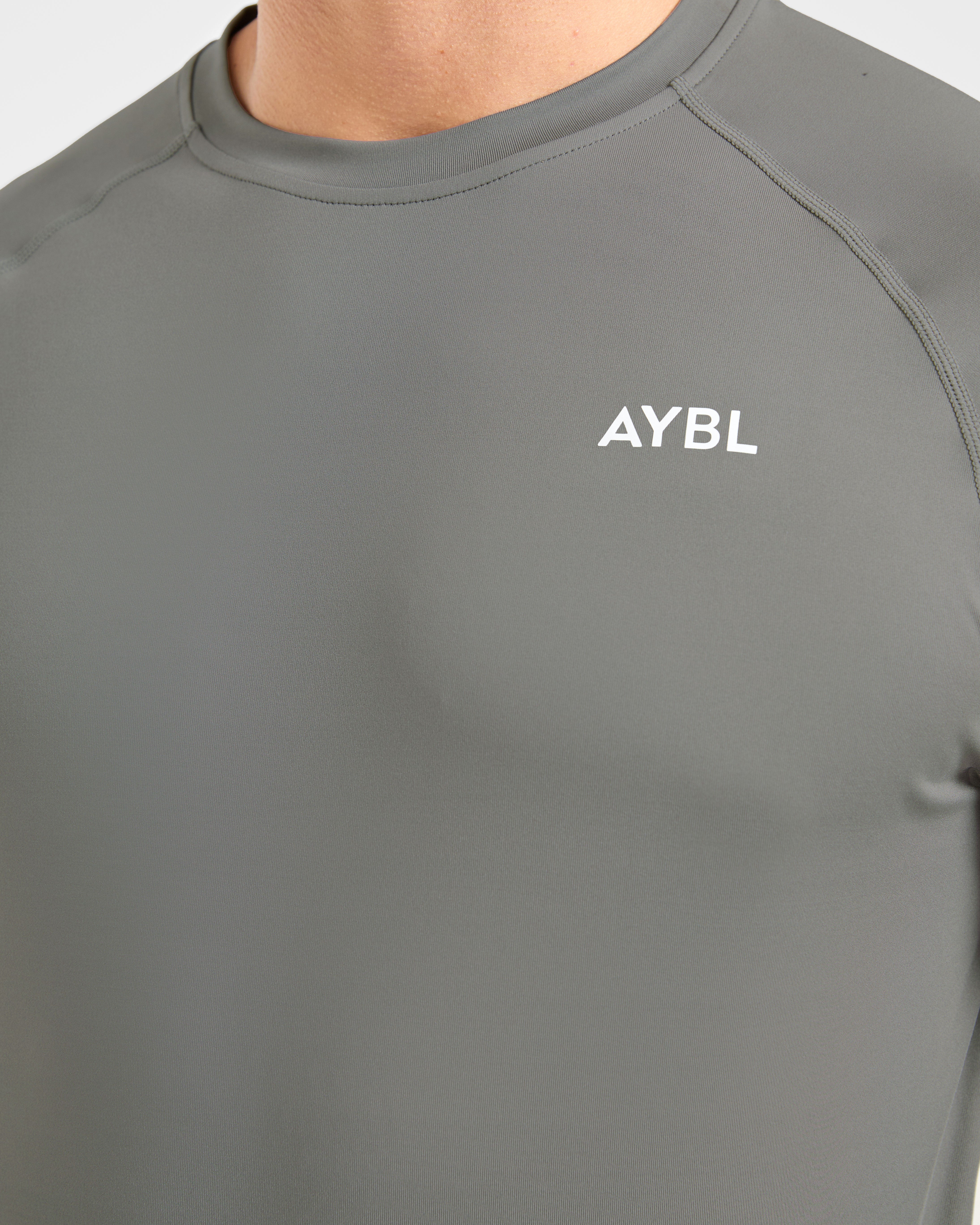 Essential Long Sleeve T Shirt - Olive Smoke