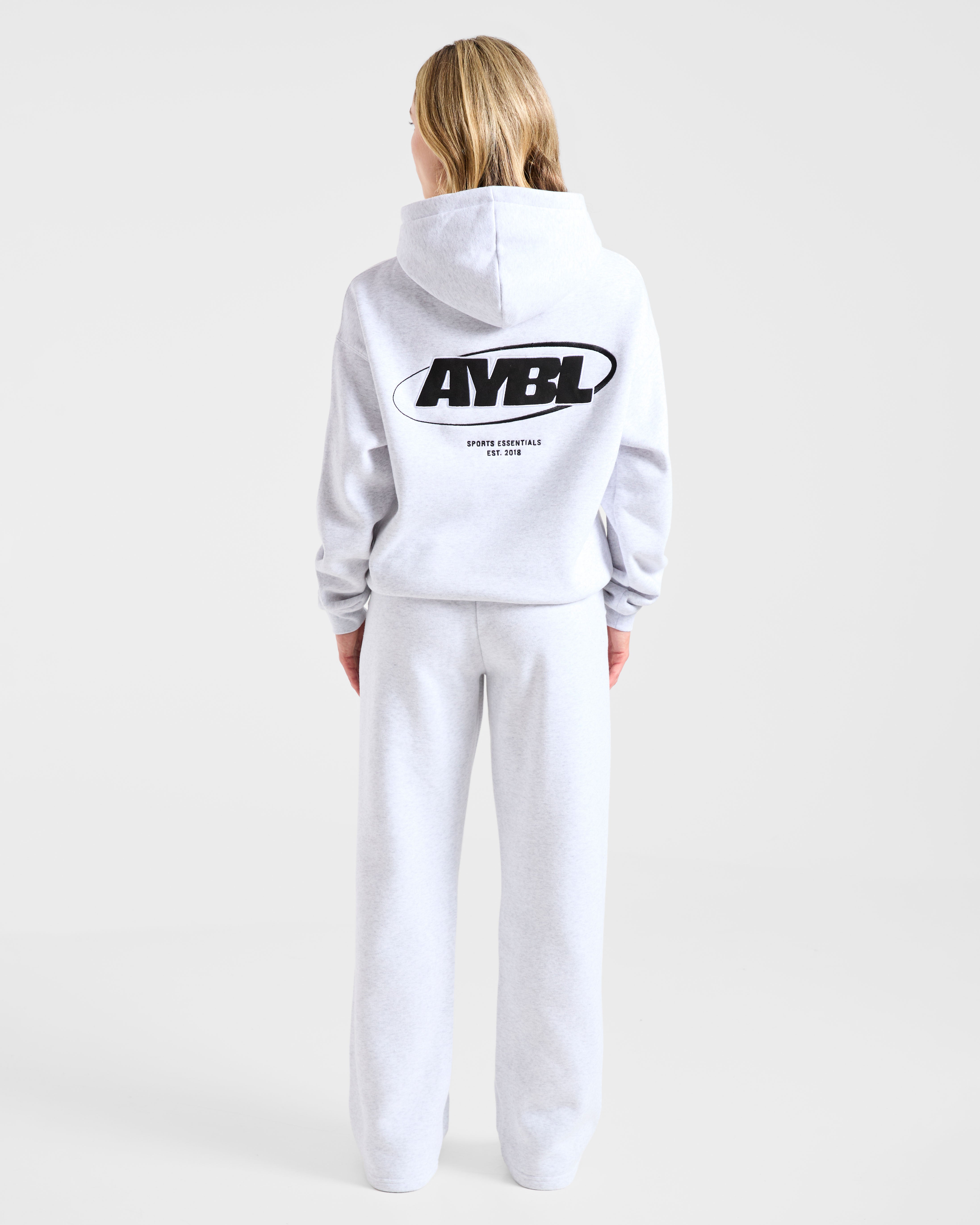 Sports Essentials Oversized Straight Leg Joggers - Heather Grey/Black