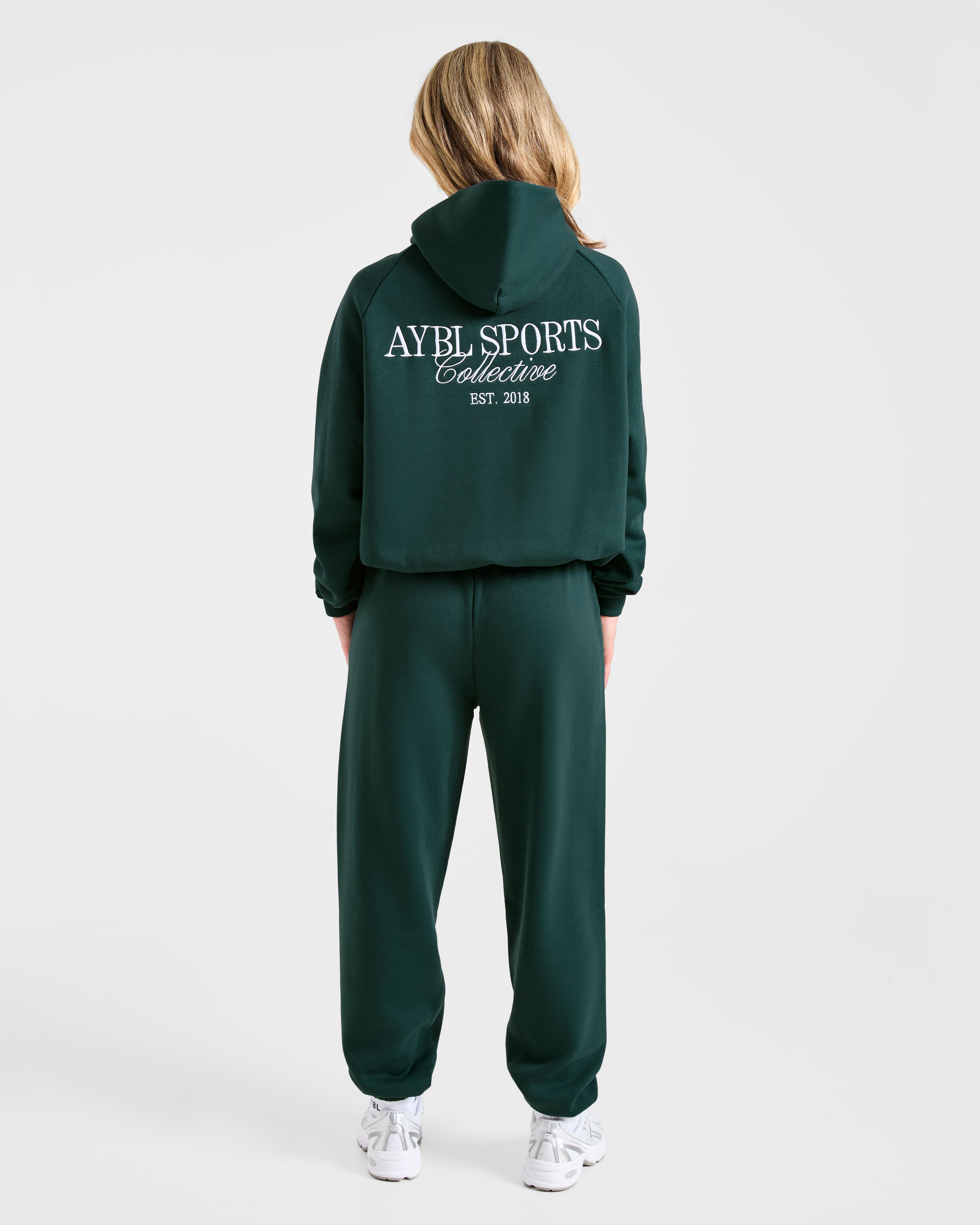 Sports Collective Oversized Hoodie - Deep Forest