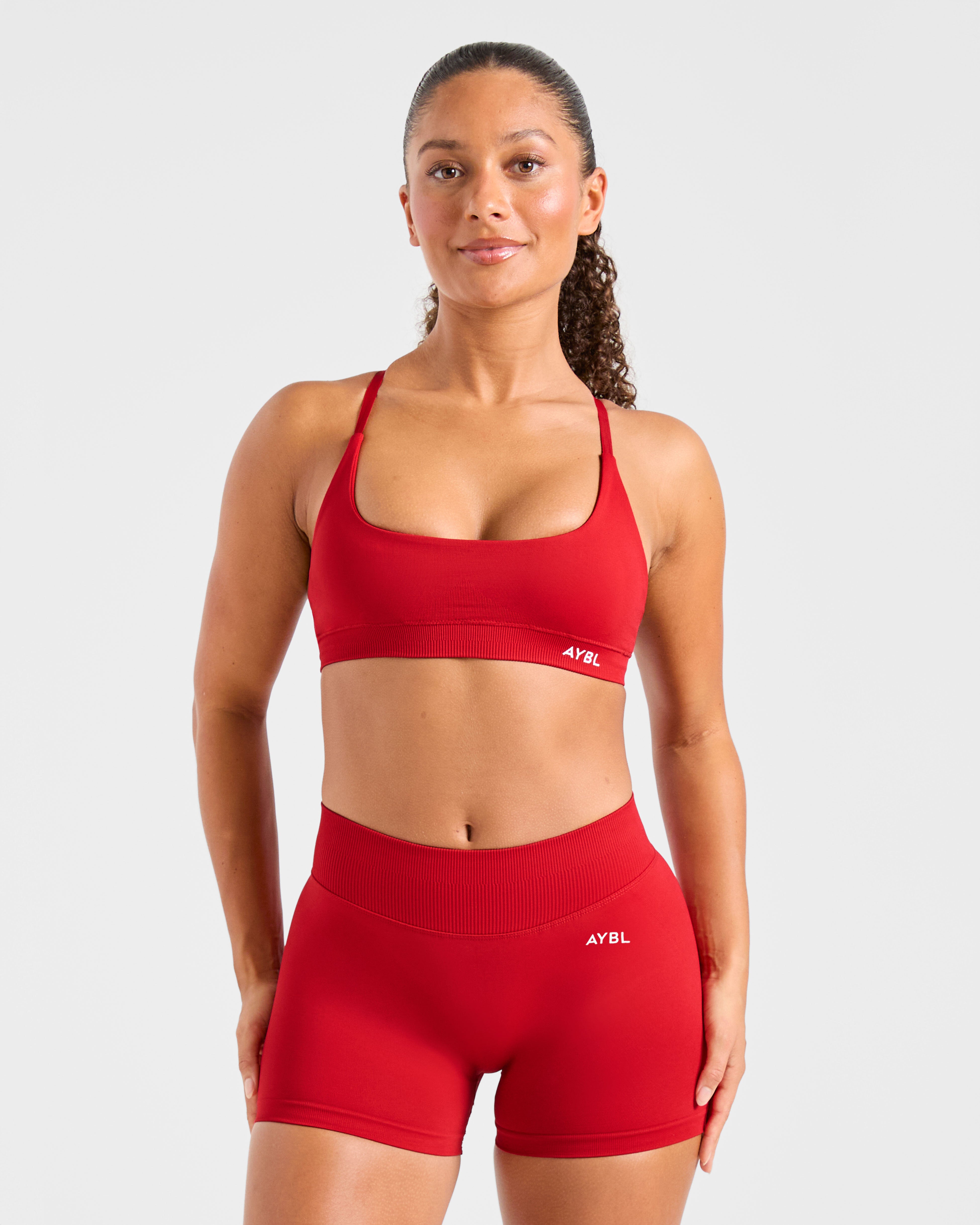 Enhance Seamless Sports Bra - Red