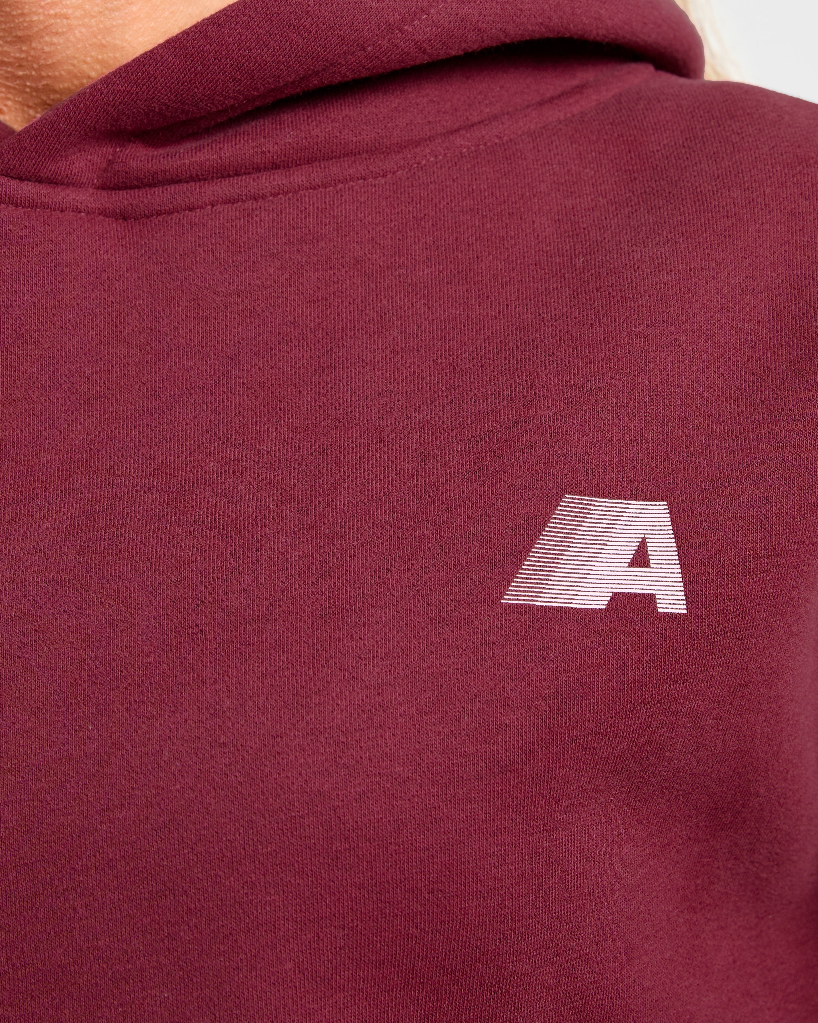 Retro Athletics Oversized Hoodie - Deep Raspberry/Pink