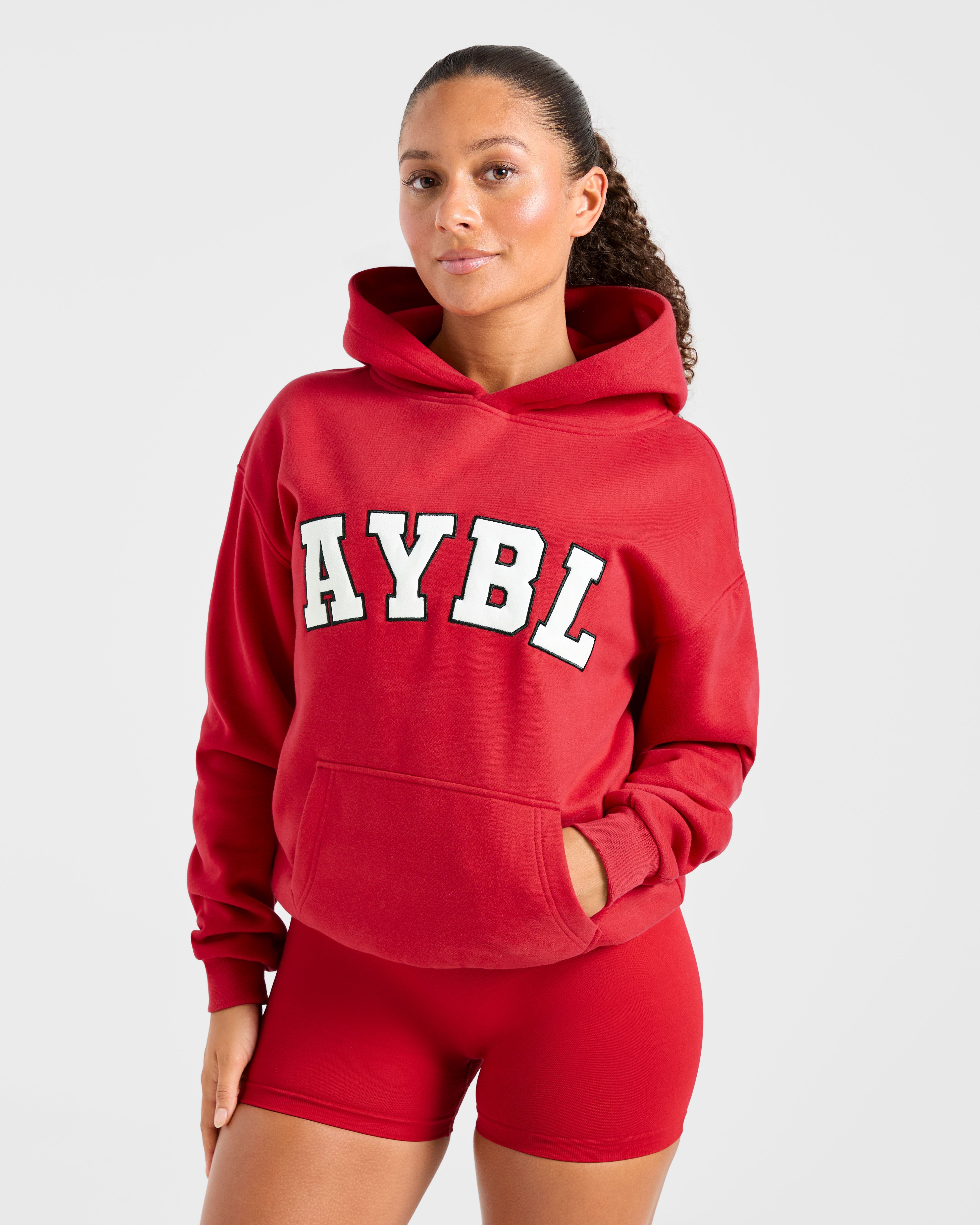 Varsity 2.0 Oversized Hoodie - Red