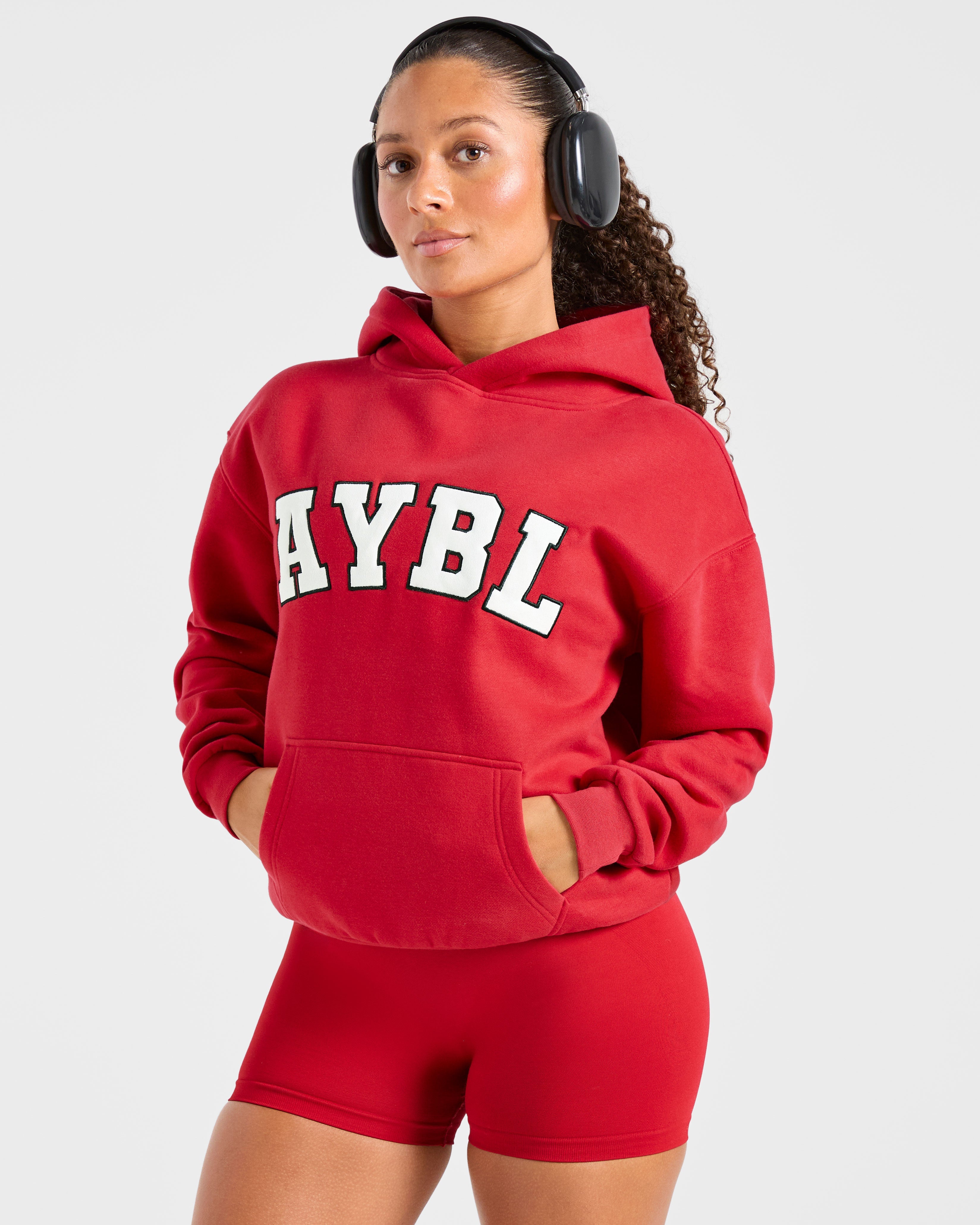 Varsity 2.0 Oversized Hoodie - Red