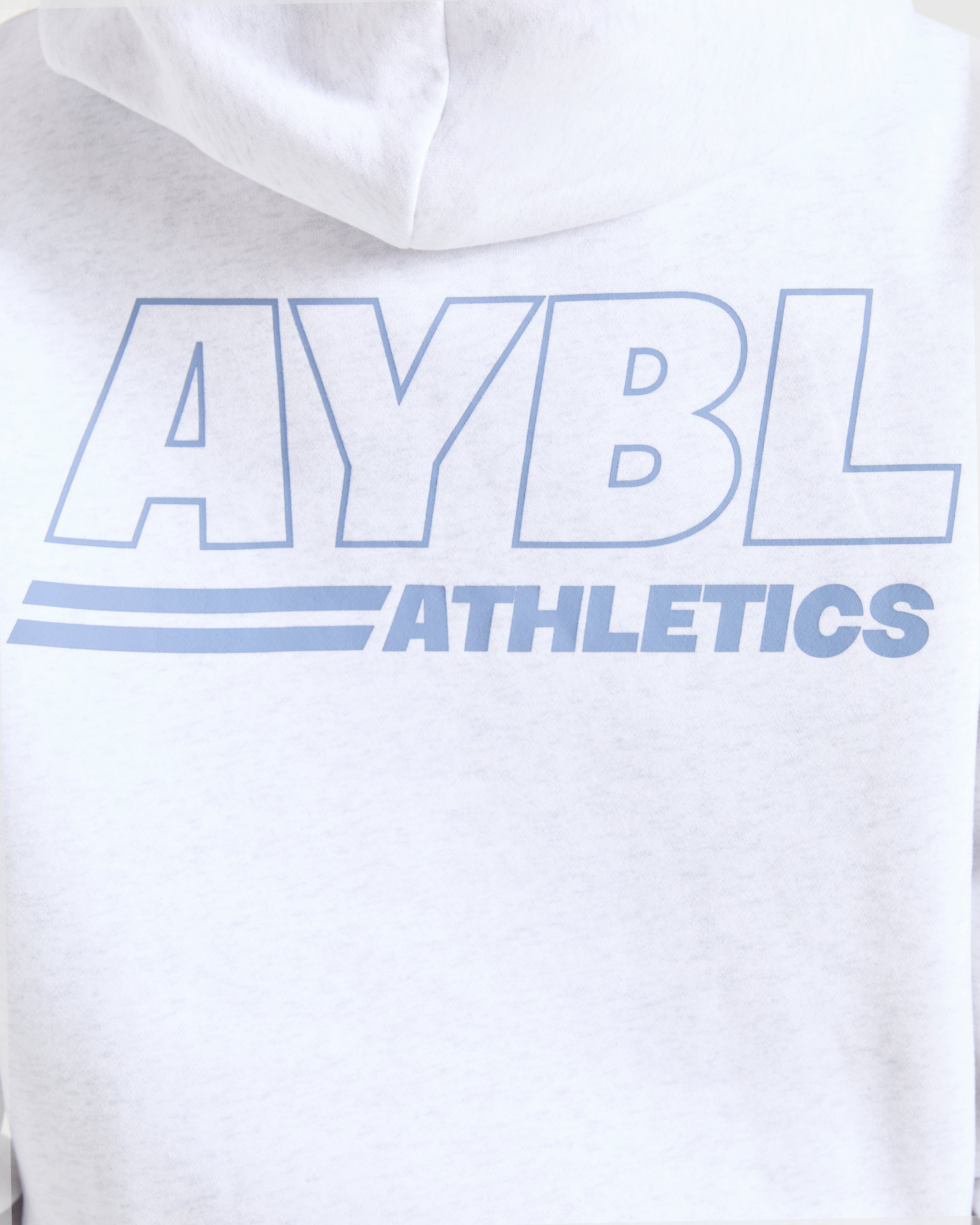 Athletics Track Oversized Hoodie - Heather Grey/Slate Blue